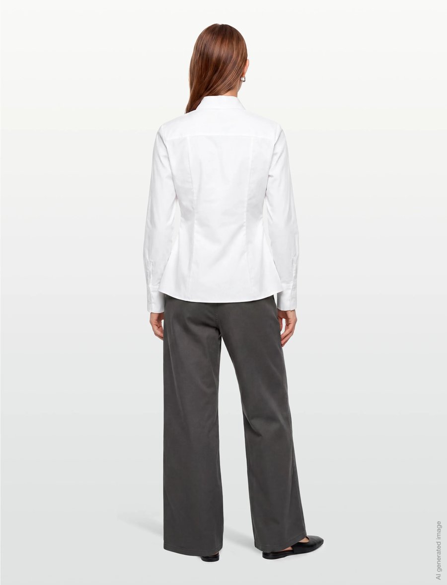 HUGO - The Fitted Shirt - langærmede skjorter - white - 4