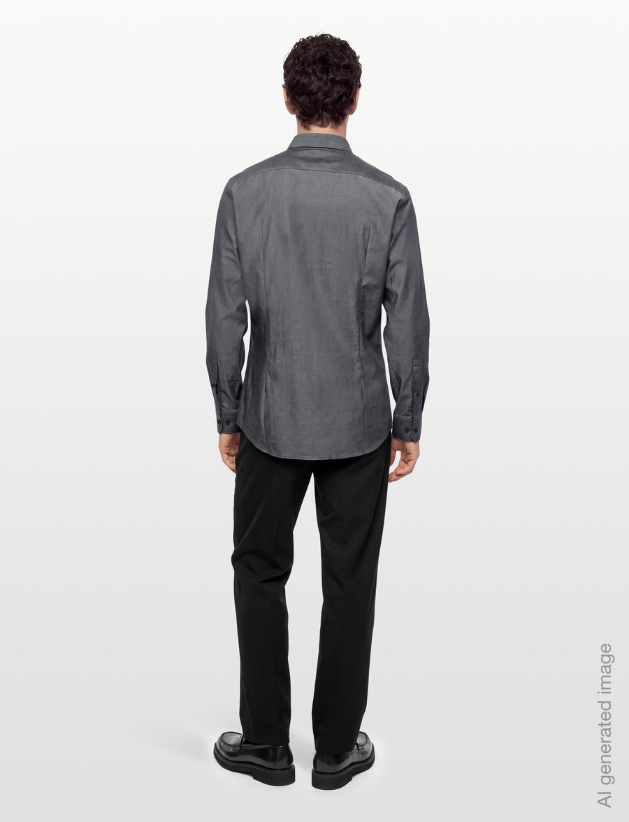 HUGO - Kenno - gestreifte hemden - black - 4