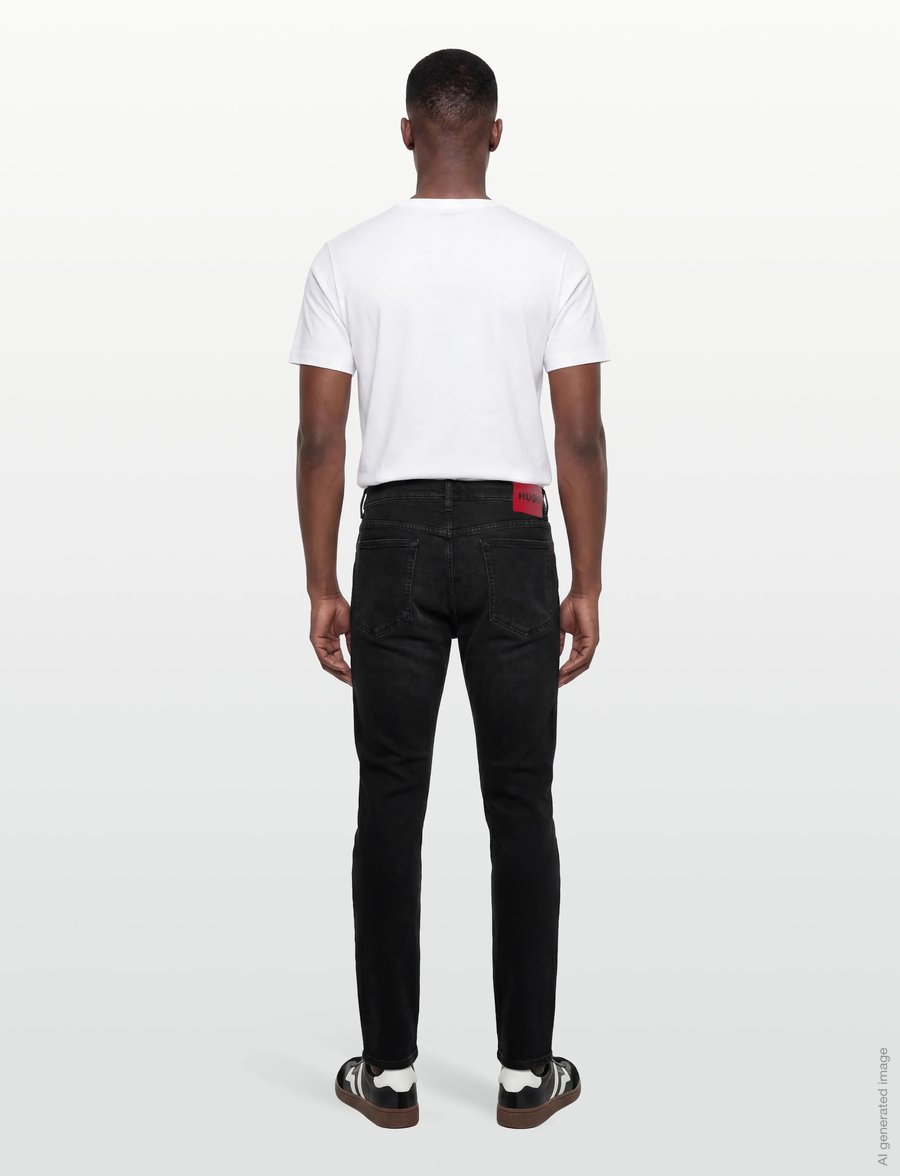 HUGO - HUGO 708 - slim jeans - dark grey - 4
