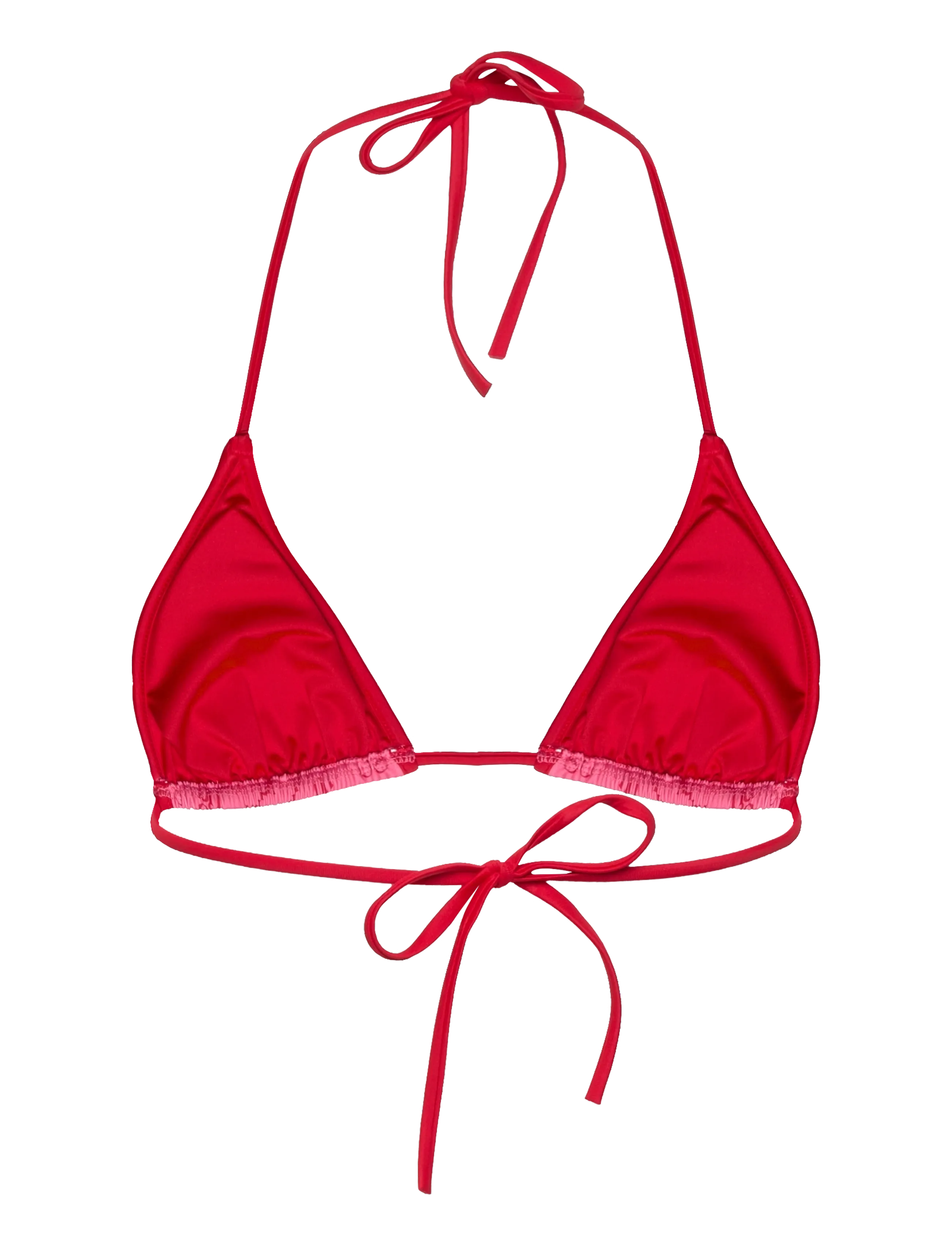 Triangle bikini top with stacked logos 5