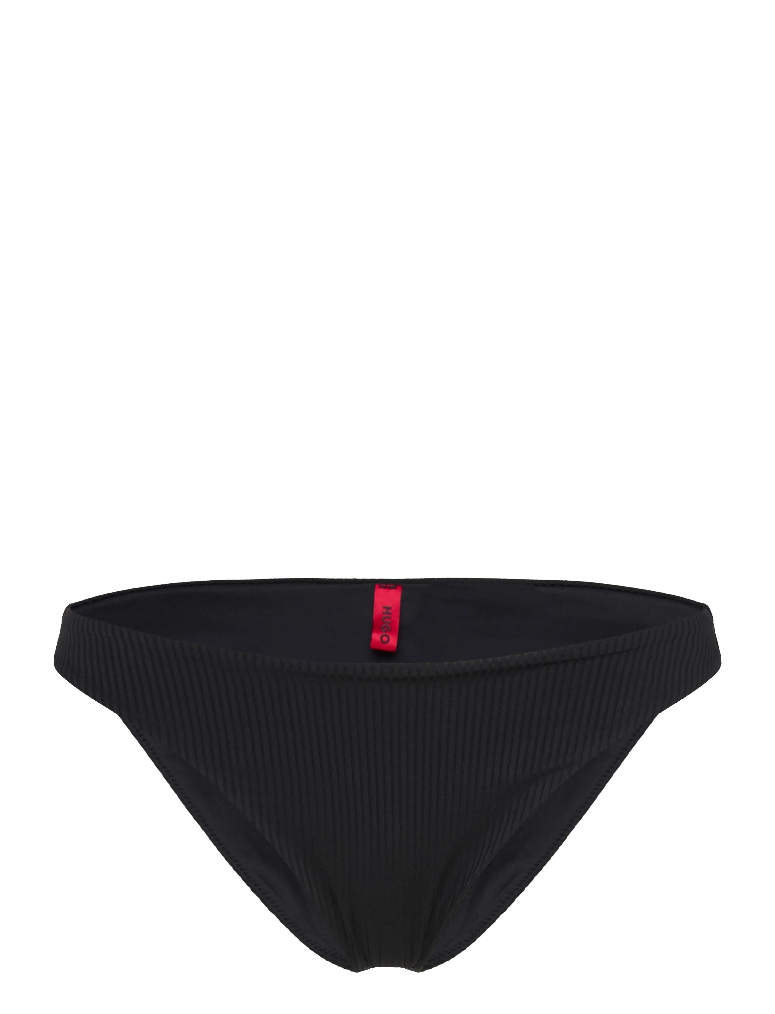 HUGO Signature Brief, Kvinder, Ribbet Bikini Trusse, Sort, Str: M