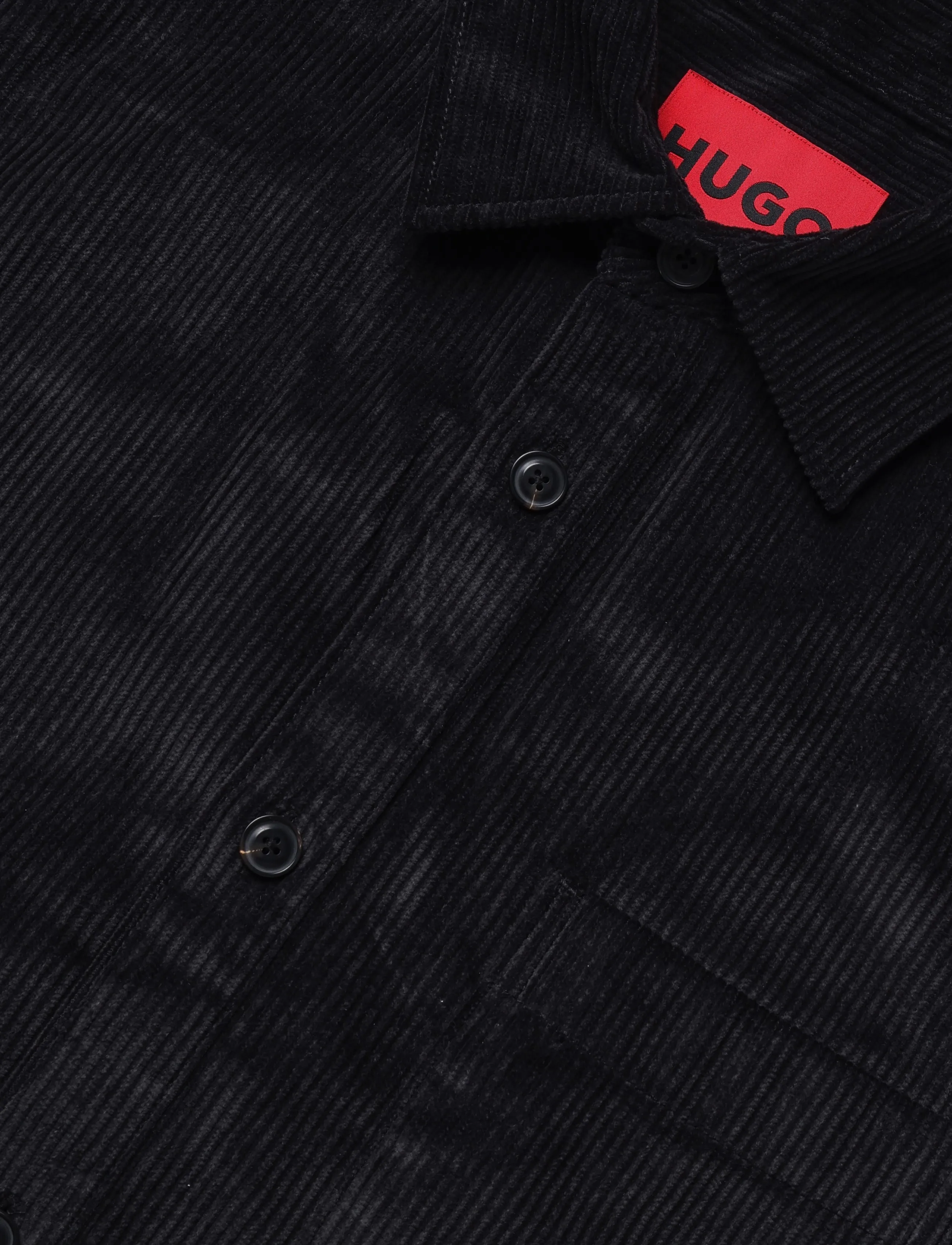 HUGO - Ecord - corduroy shirts - black - 2