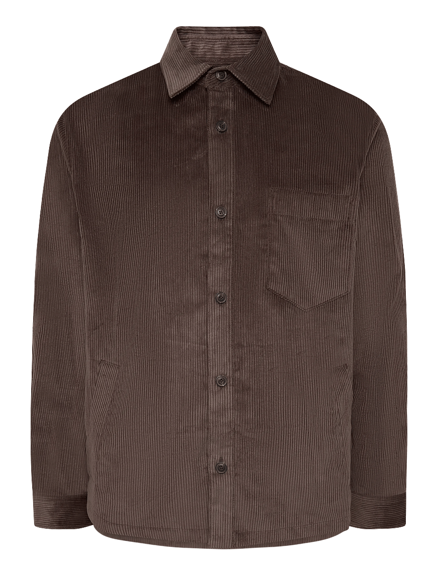 HUGO - Ecord - cordhemden - brown overflow - 0