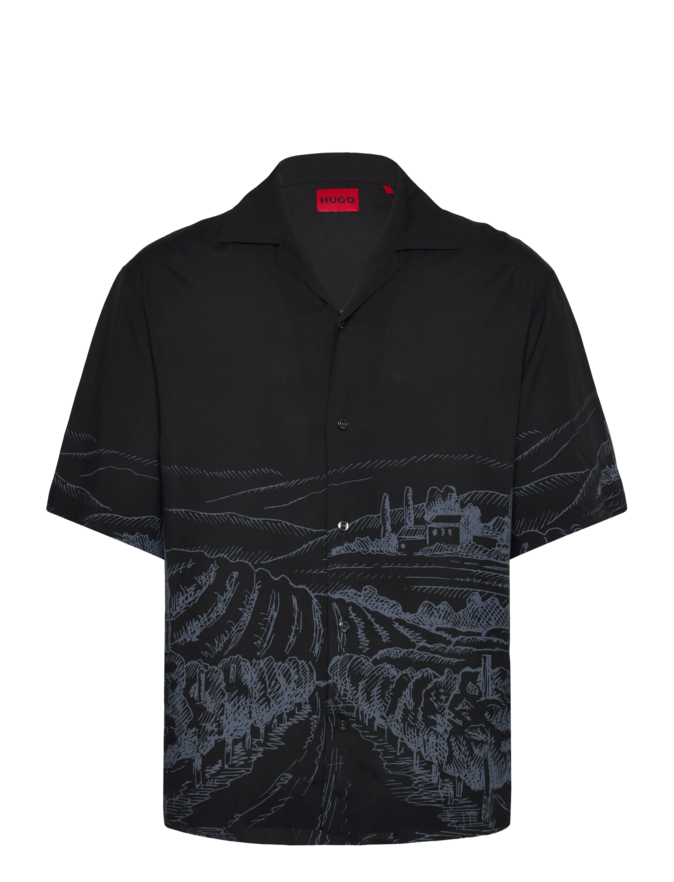 HUGO Espino - Mönstrade skjortor - BLACK / black