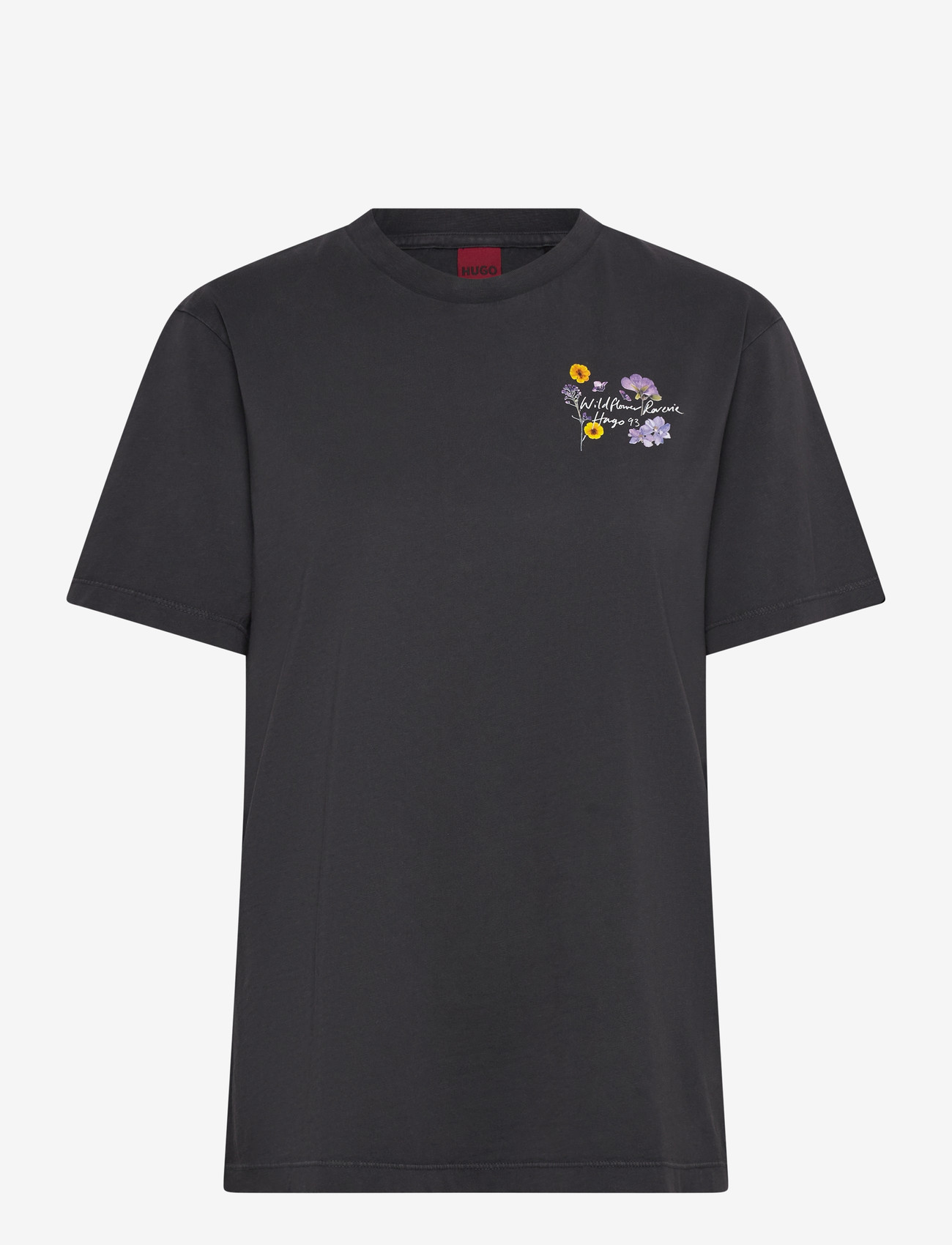 HUGO - Vintage Tee_21 - t-shirts - black - 0