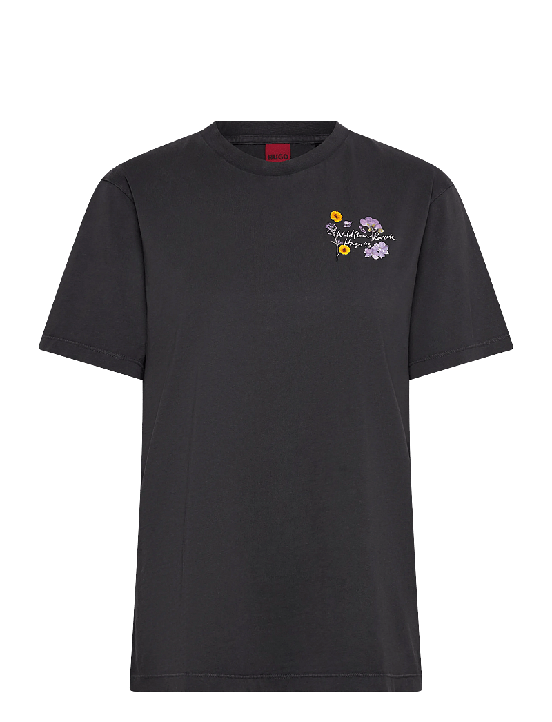 HUGO - Vintage Tee_21 - t-shirts - black - 0