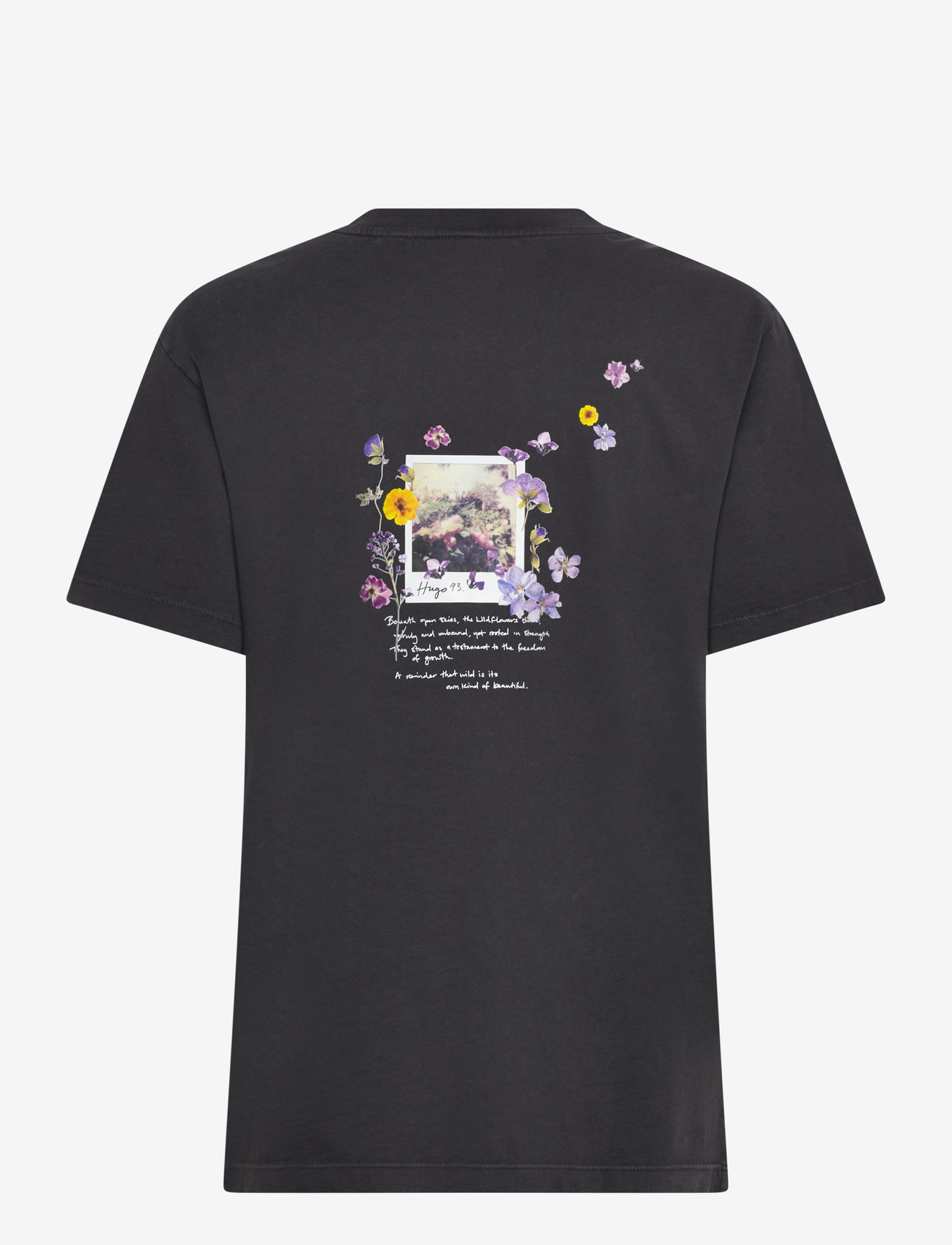 HUGO - Vintage Tee_21 - t-shirts - black - 1