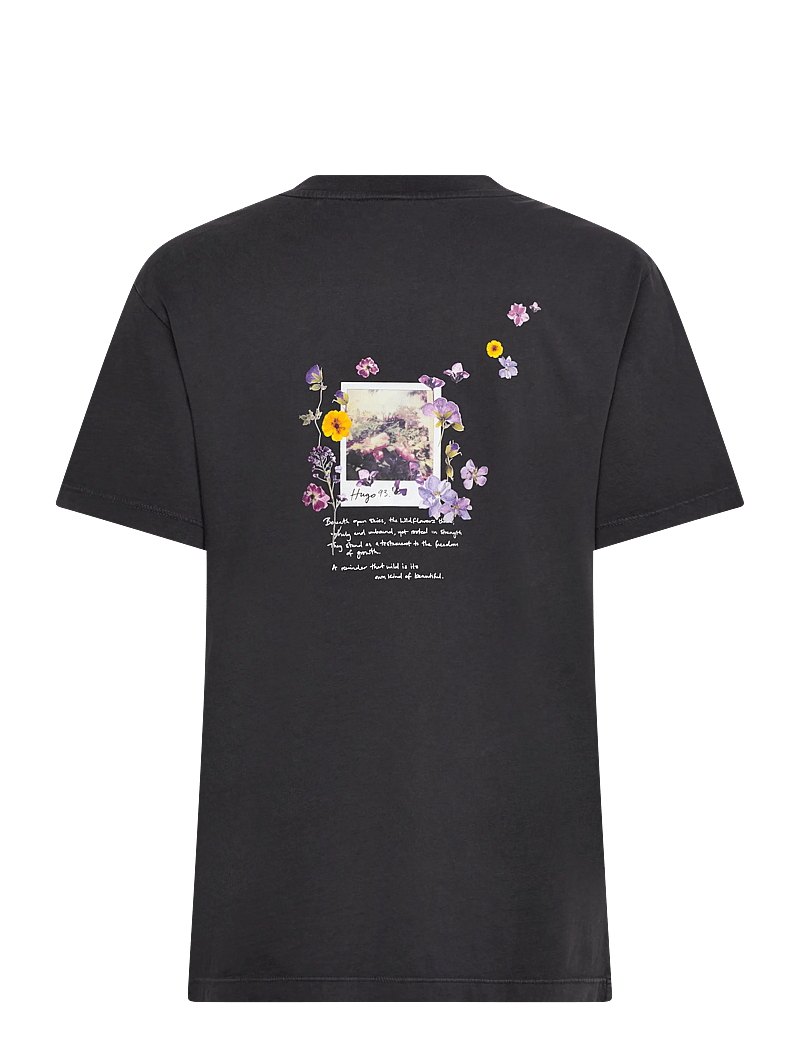 HUGO - Vintage Tee_21 - t-shirts - black - 1