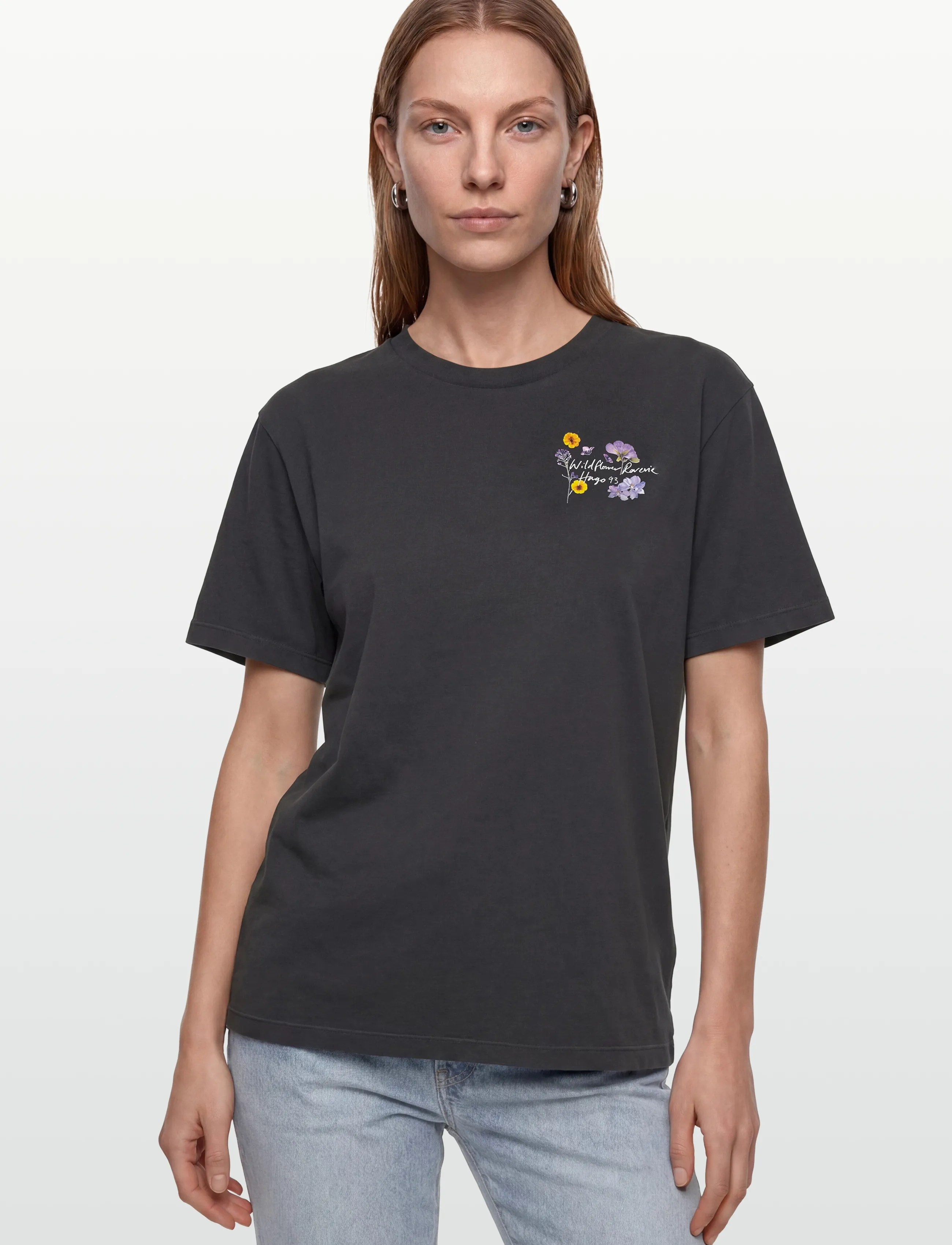 HUGO - Vintage Tee_21 - t-shirts - black - 3
