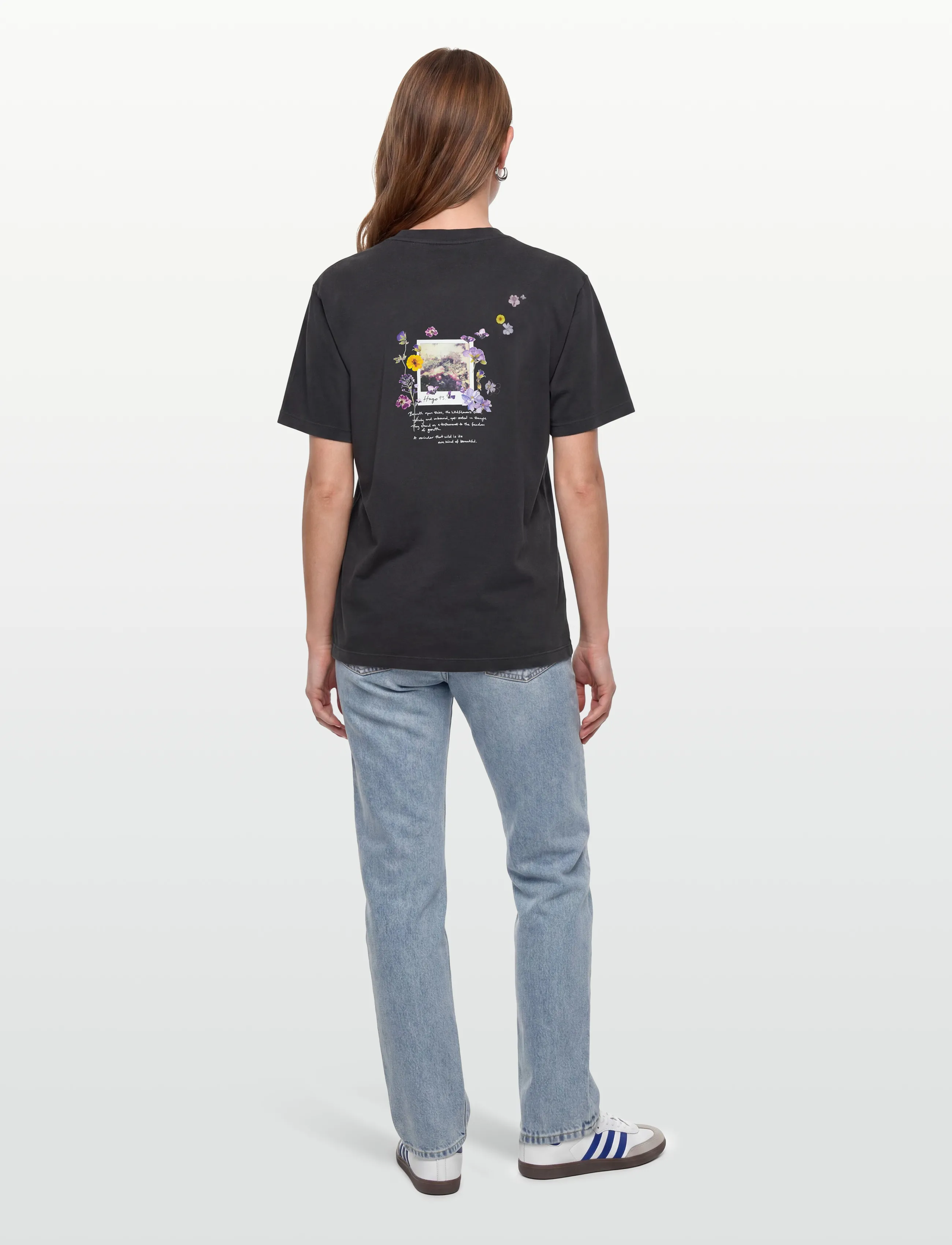 HUGO - Vintage Tee_21 - t-shirts - black - 4