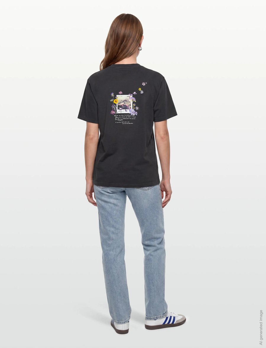 HUGO - Vintage Tee_21 - t-shirts - black - 4