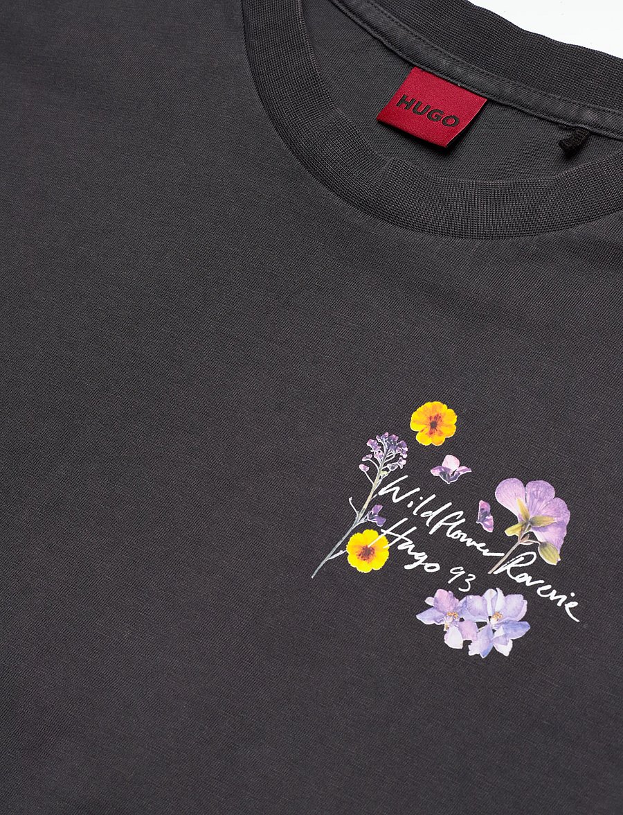 HUGO - Vintage Tee_21 - stuttermarbolir - black - 2