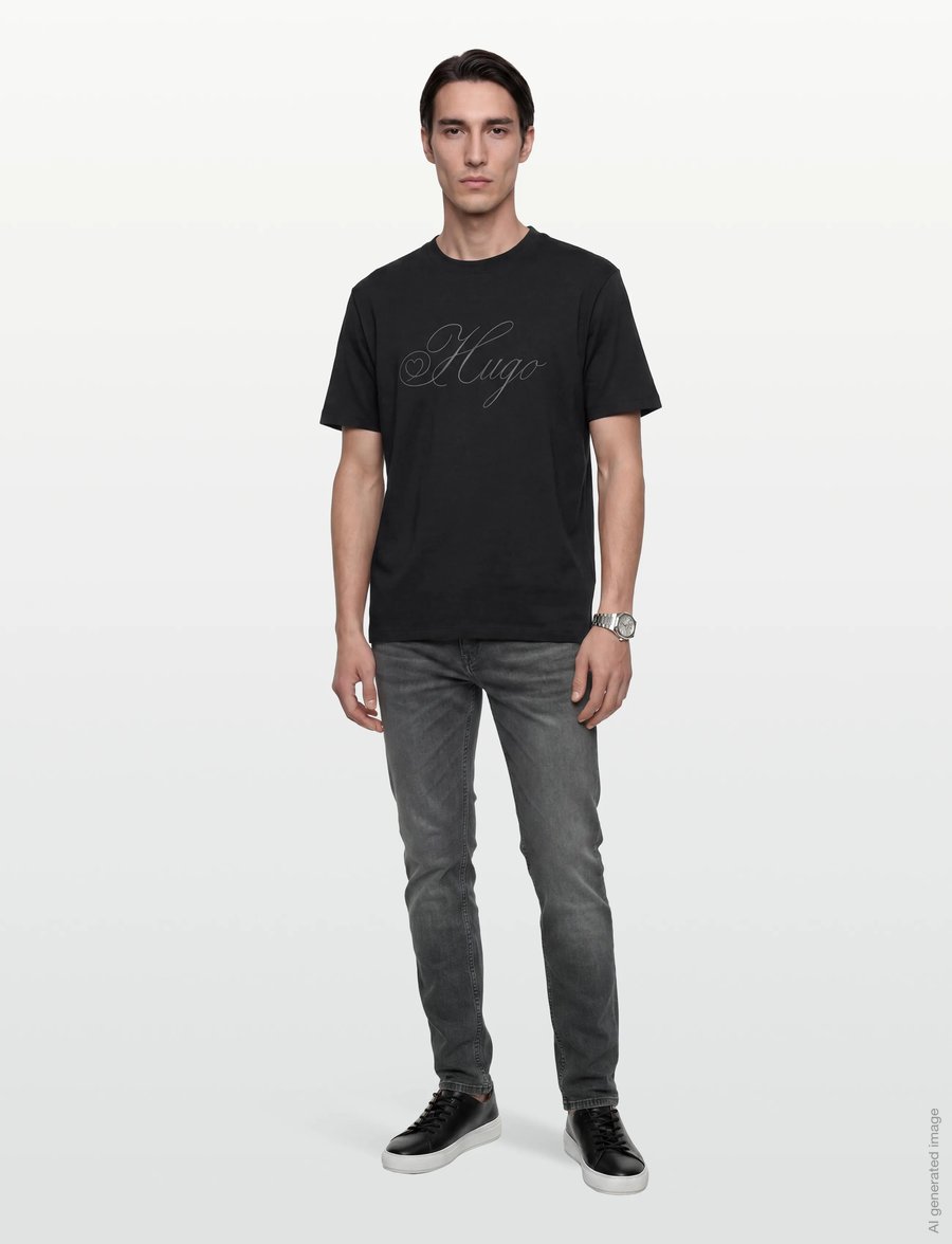 HUGO - HUGO 708 - slim jeans - medium grey - 0