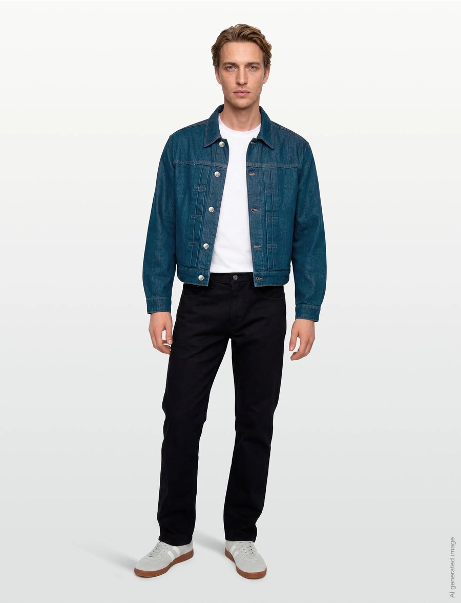 HUGO - HUGO 096/4 - voodrita teksajakid - dark blue - 0