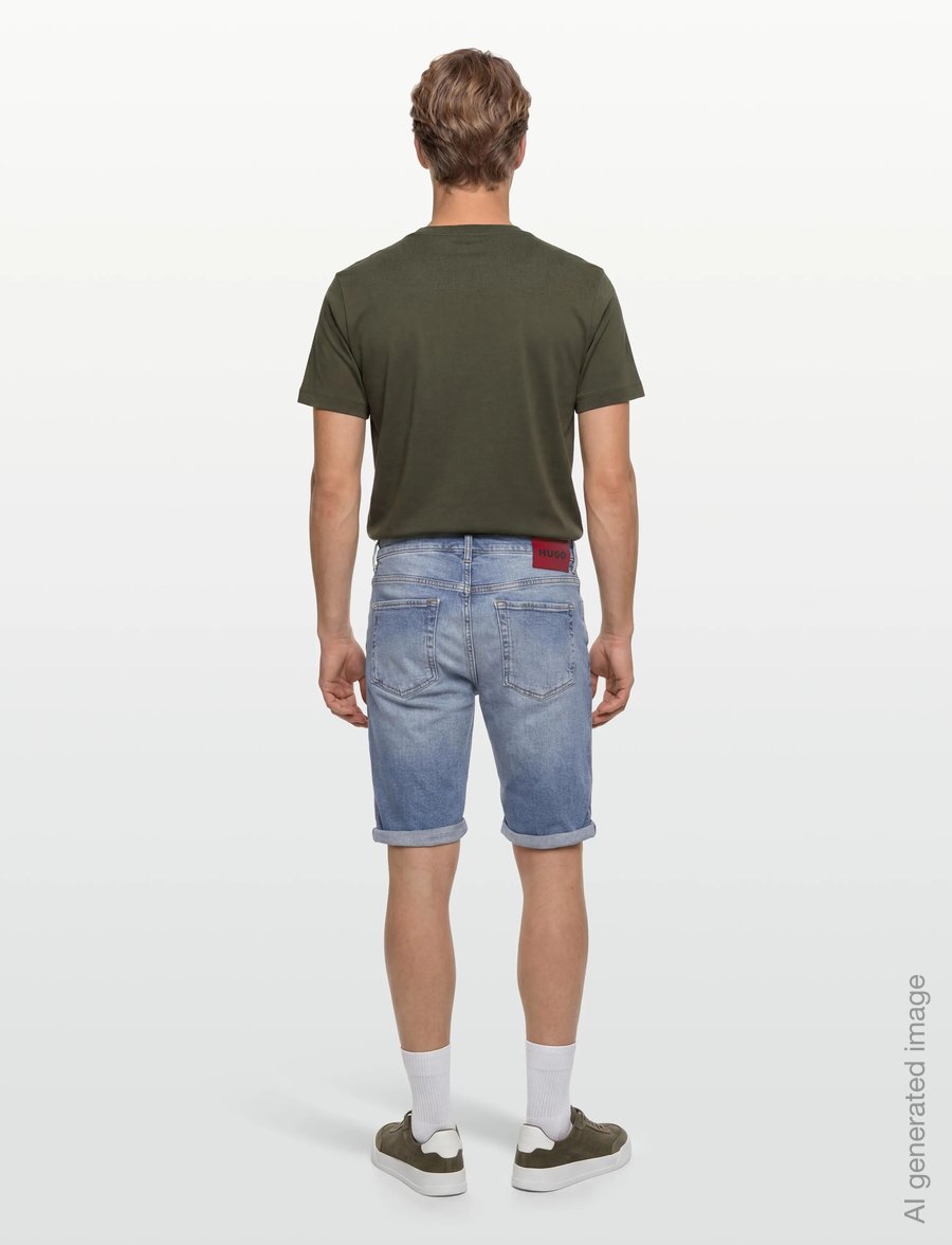 HUGO - HUGO 634/S - jorts - bright blue - 4