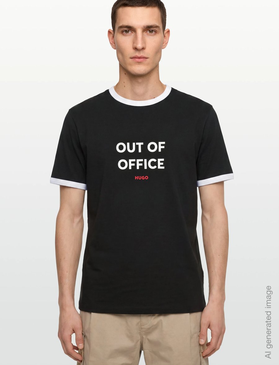HUGO - Doffice - kortärmade t-shirts - black - 3