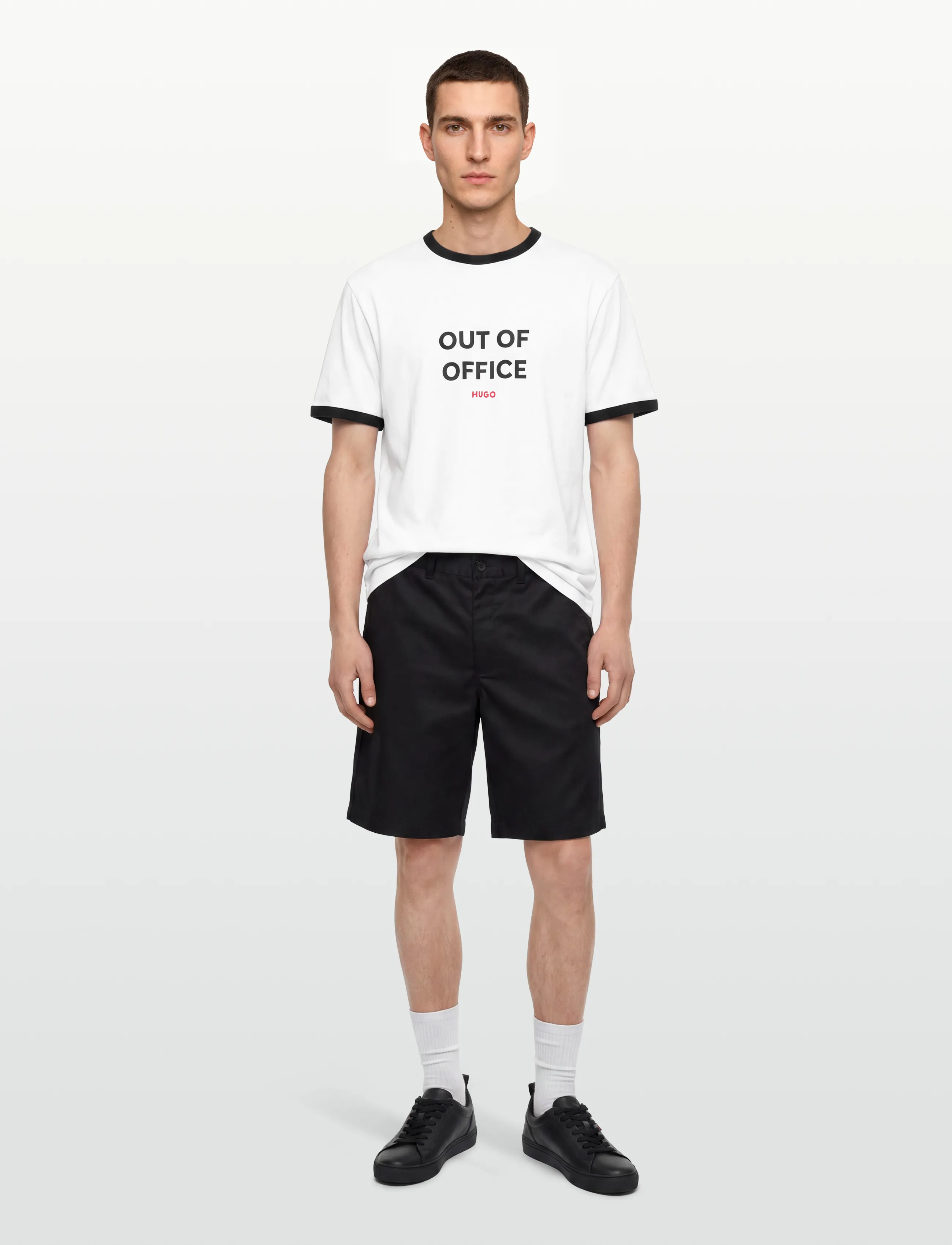 HUGO Doffice, Mænd, Ringer T-shirt, Hvid, Str: M