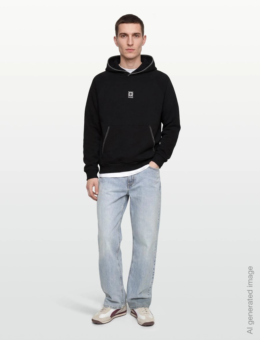 HUGO - Darohood - kapuzenpullover - black - 0