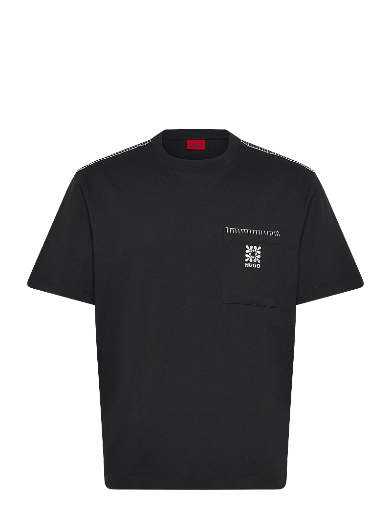 HUGO - Darro - kortärmade t-shirts - black - 0