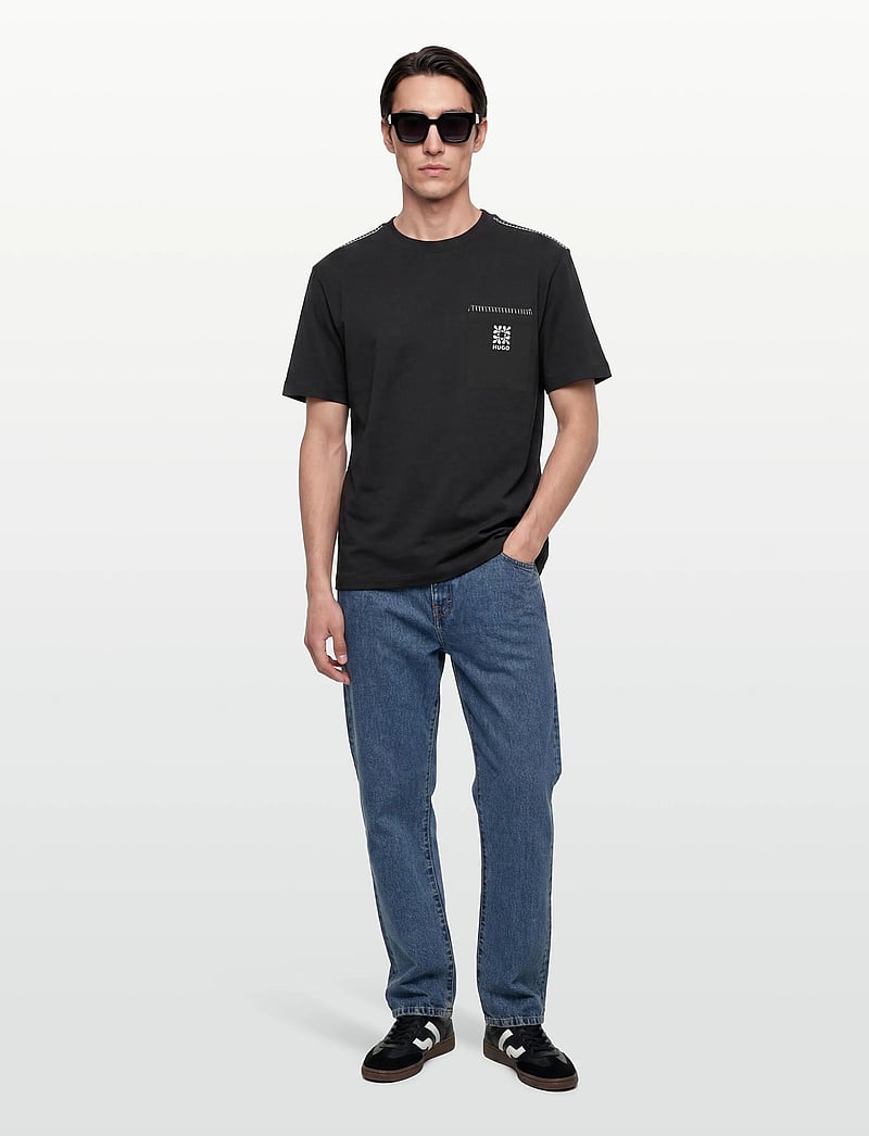 HUGO - Darro - kortærmede t-shirts - black - 0