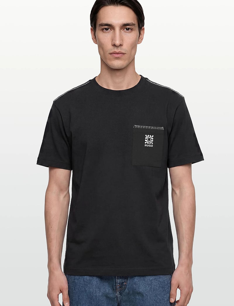 HUGO - Darro - kortærmede t-shirts - black - 3