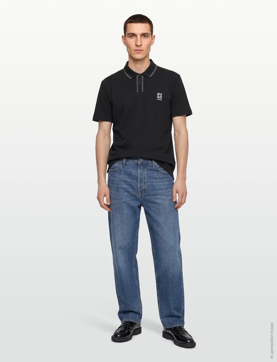 HUGO - Daropolo - kurzärmelig - black - 0