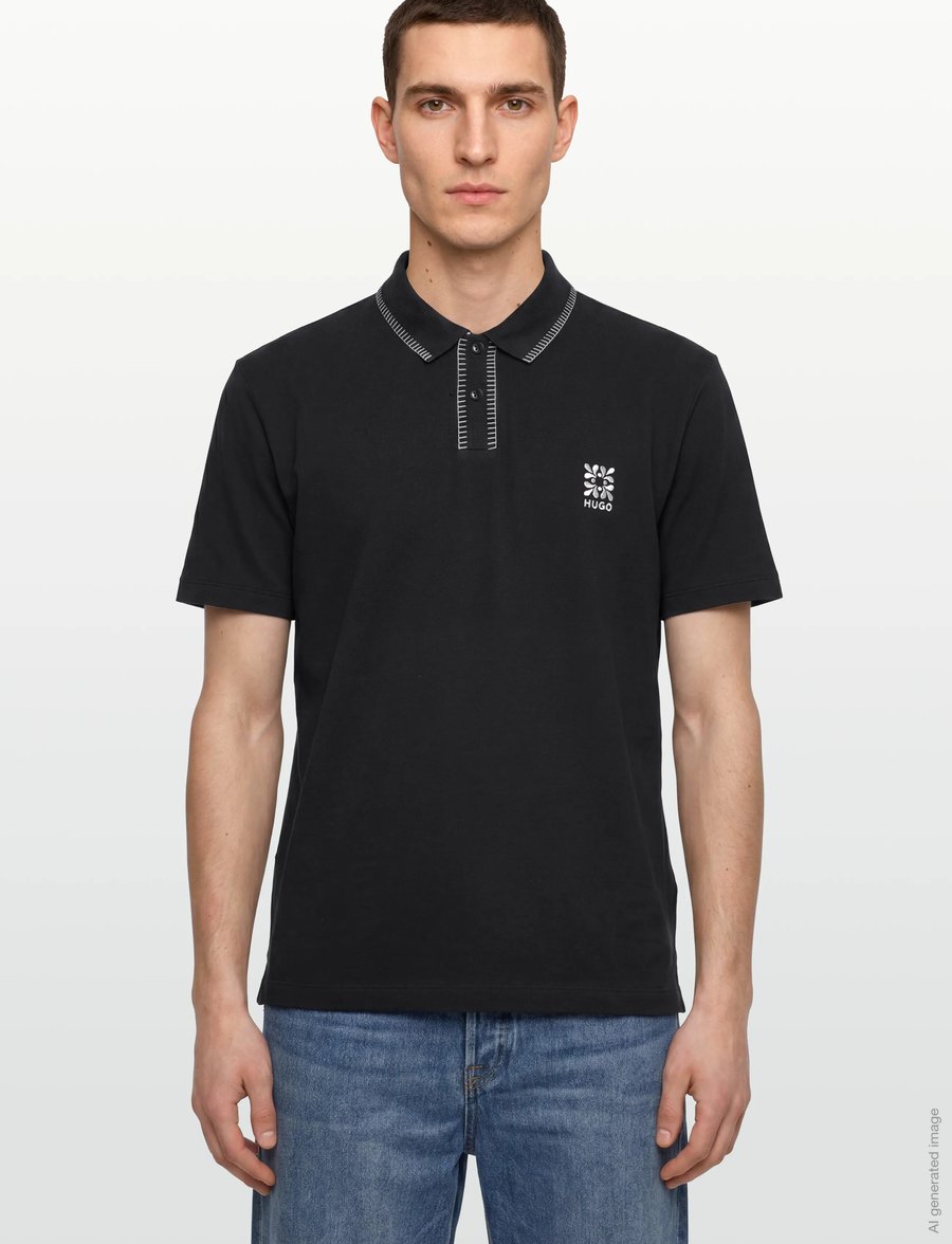 HUGO - Daropolo - kurzärmelig - black - 3