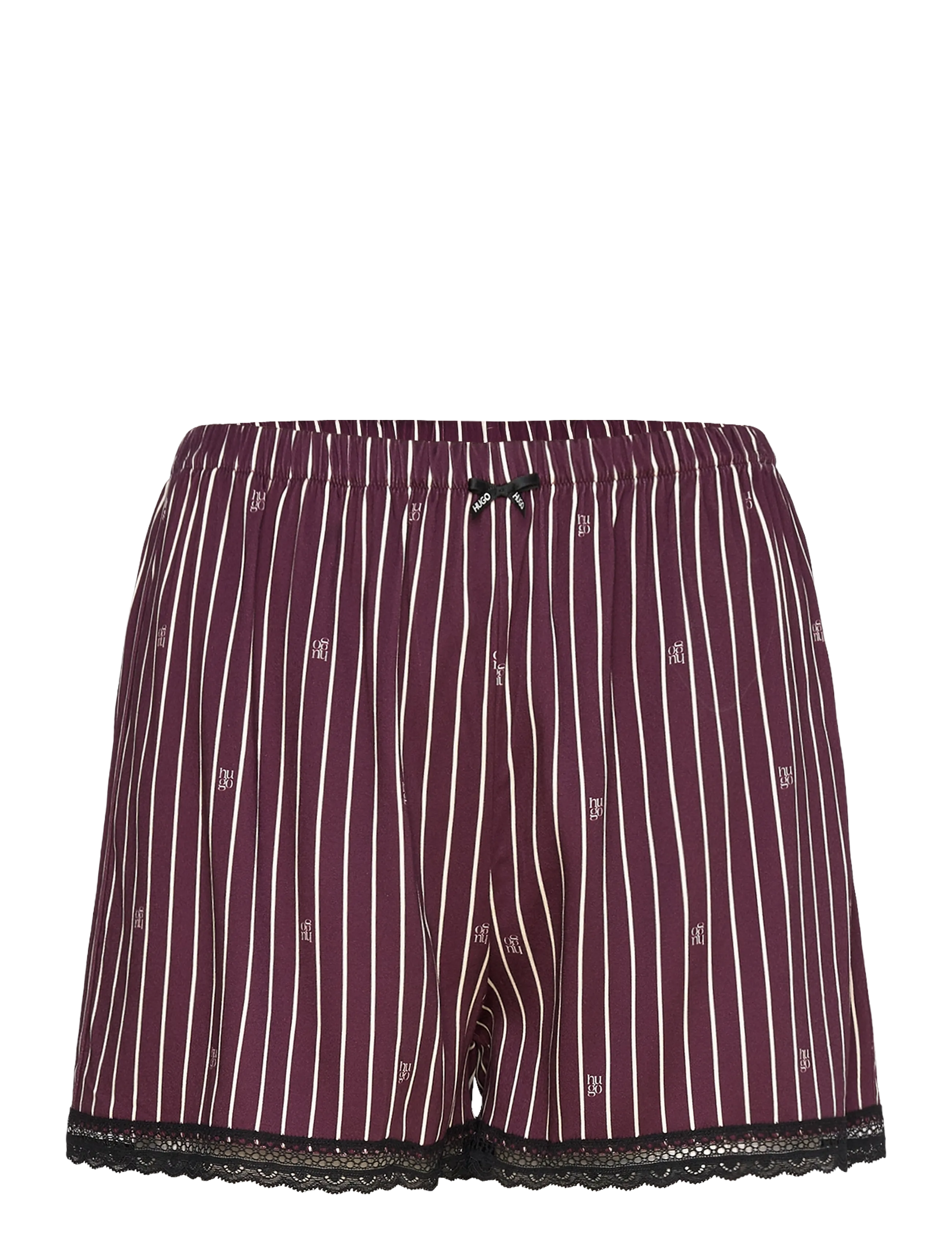 HUGO UNIQUE SHORTS - Szorty - OPEN PURPLE / burgundy