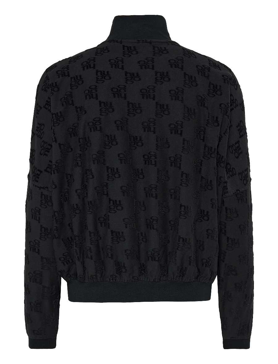 HUGO - TERRYMONOGRAM_JACKET - frühlingsjacken - black - 1