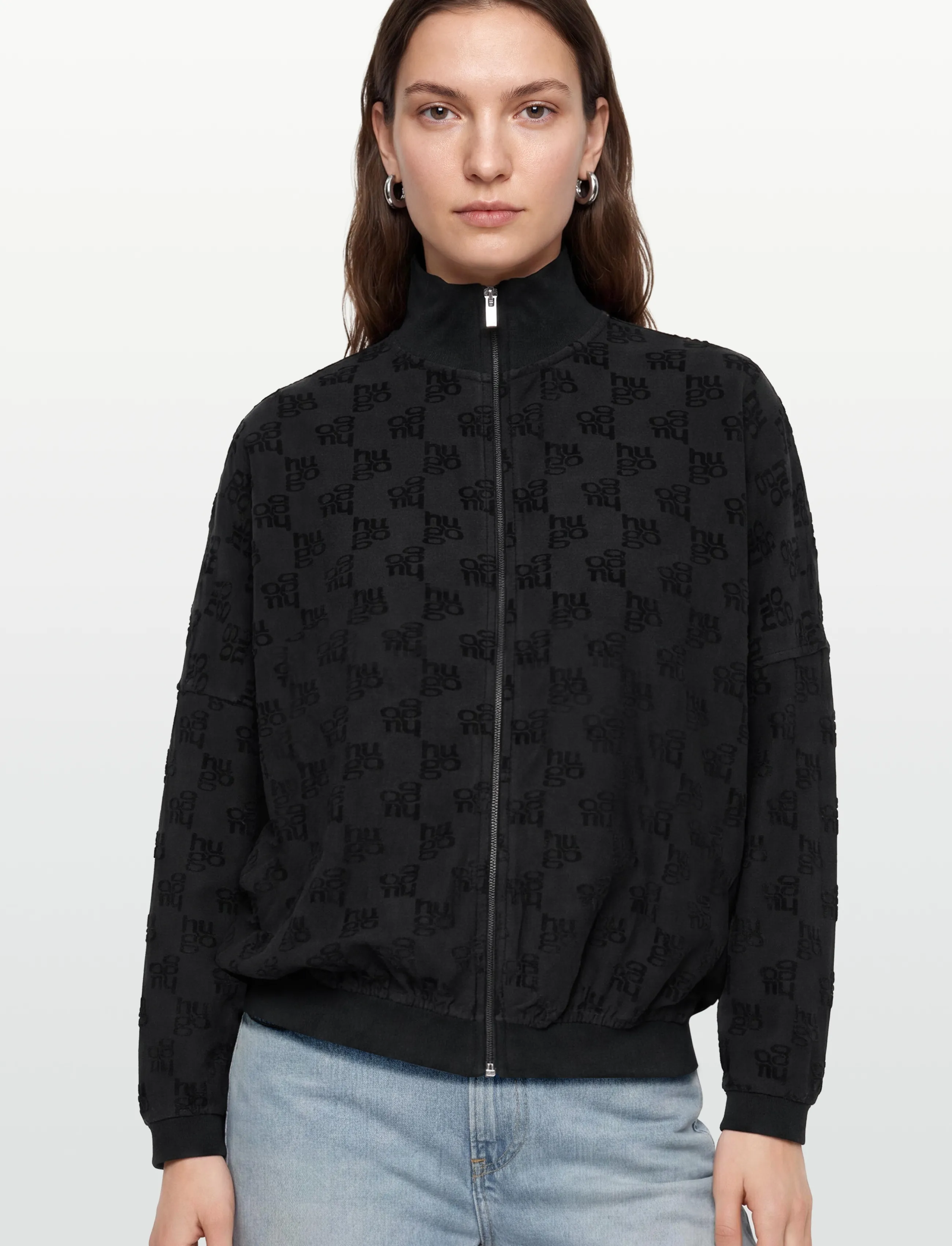 HUGO - TERRYMONOGRAM_JACKET - Üleriided - black - 3