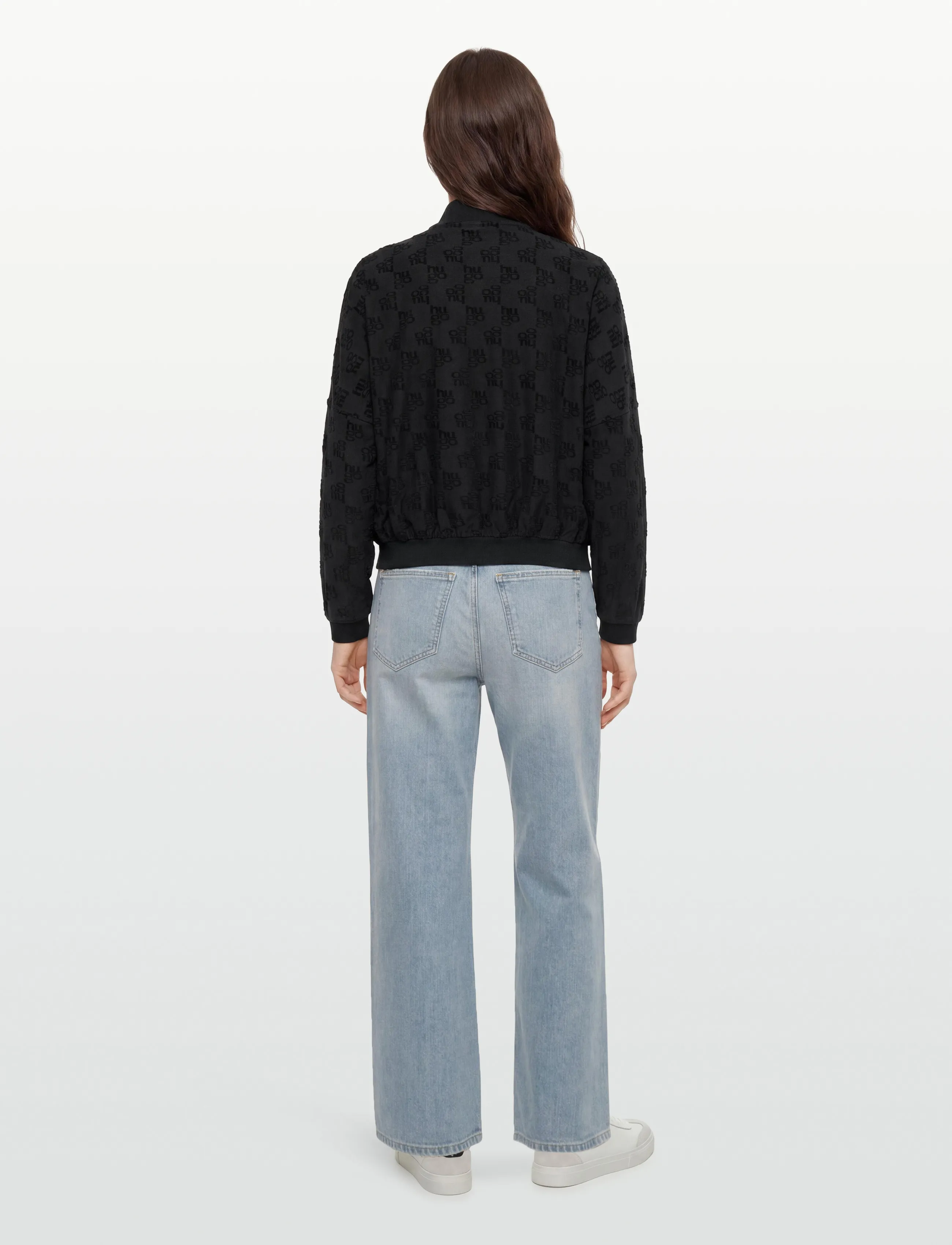 HUGO - TERRYMONOGRAM_JACKET - Üleriided - black - 4