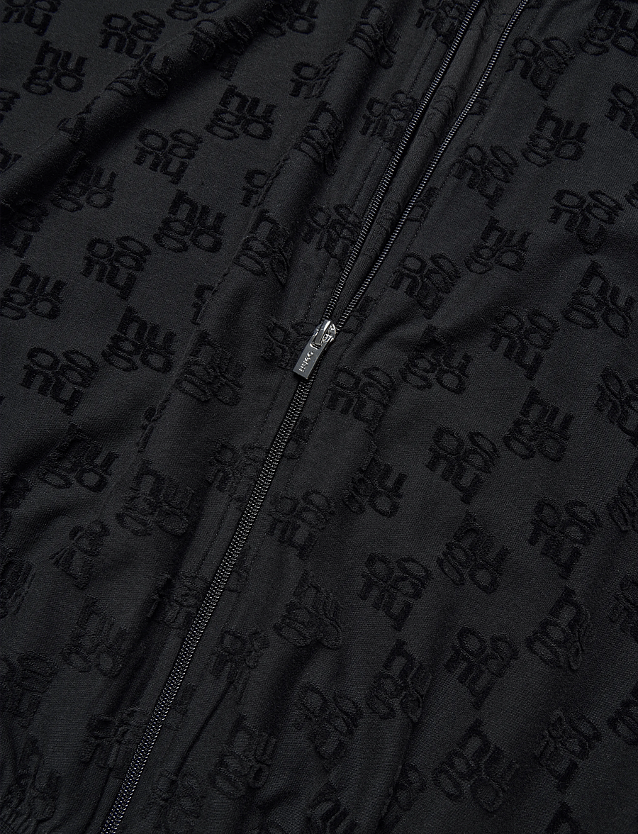 HUGO - TERRYMONOGRAM_JACKET - frühlingsjacken - black - 3