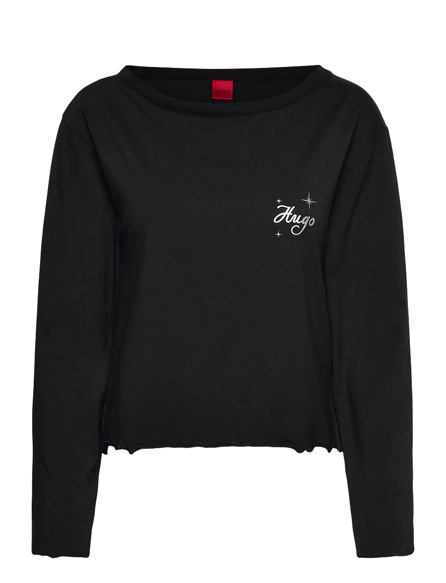 HUGO - CASUAL LS-SHIRT - långärmade toppar - black - 0