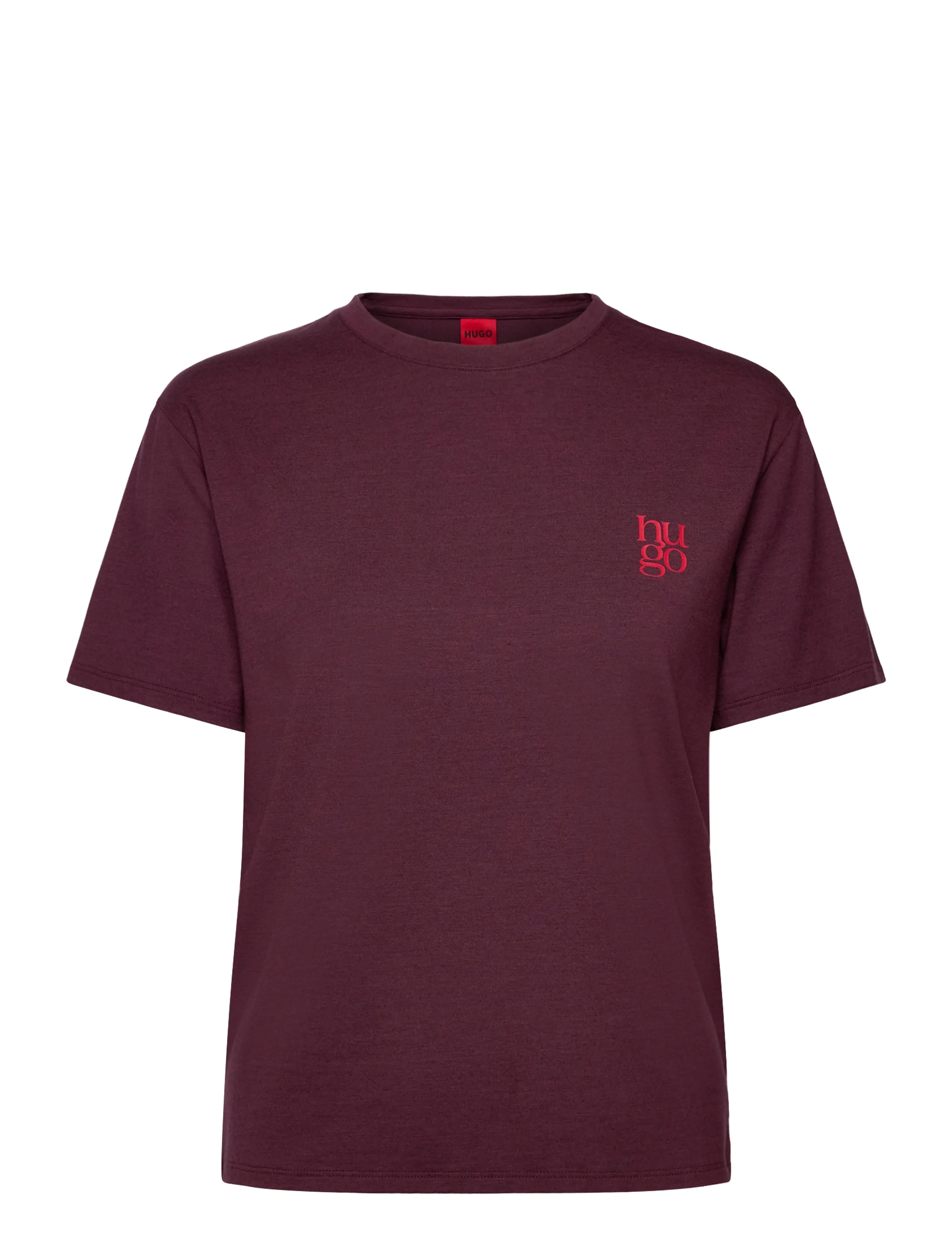 HUGO CASUAL T-SHIRT - Loungewear - DARK PURPLE / burgundy