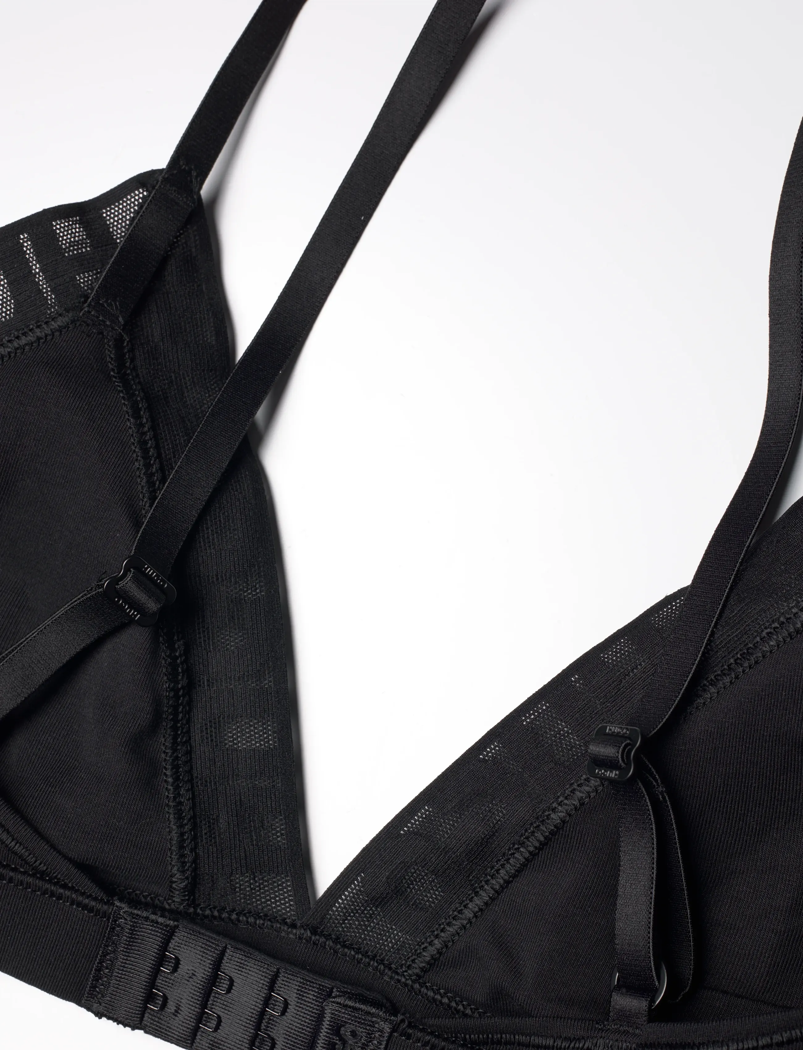 HUGO - MESH LOGO TRIANGLE P - bralette - black - 3