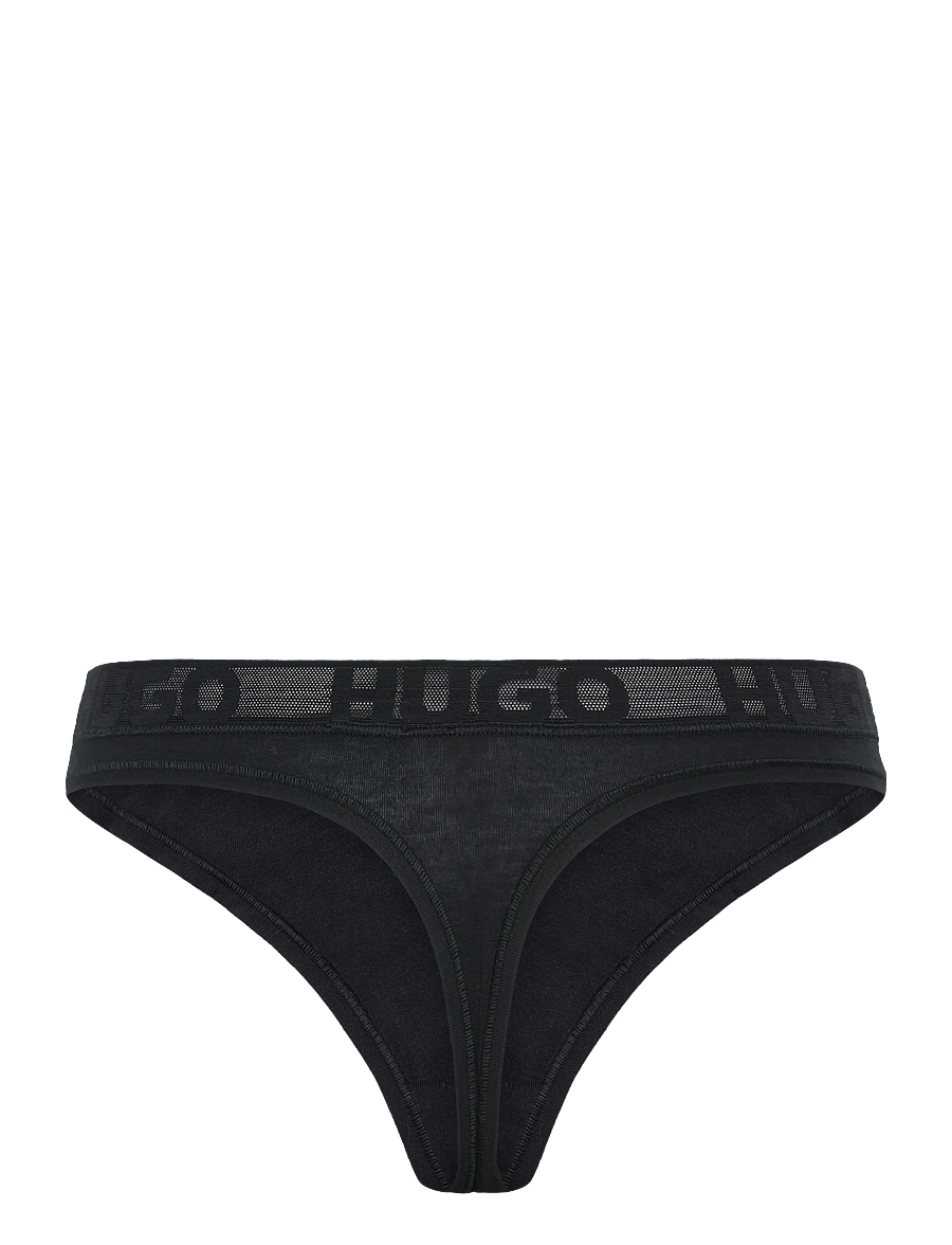HUGO - MESH LOGO THONG - stringtrosor - black - 1