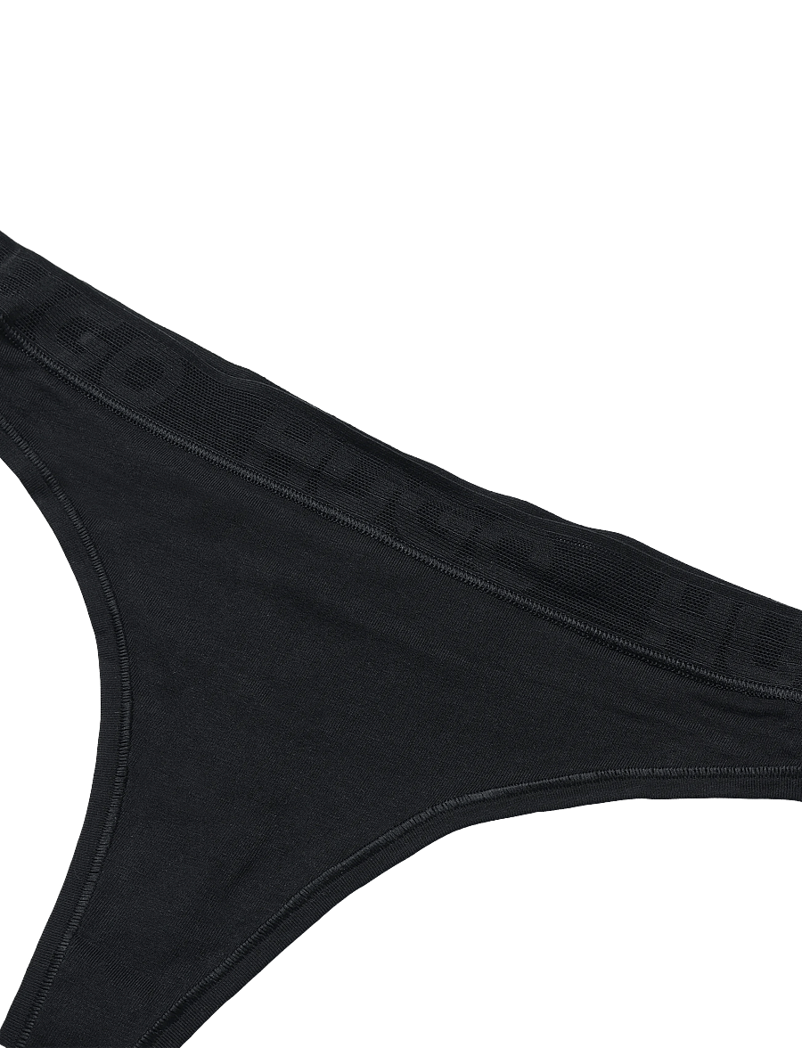 HUGO - MESH LOGO THONG - stringtrosor - black - 2