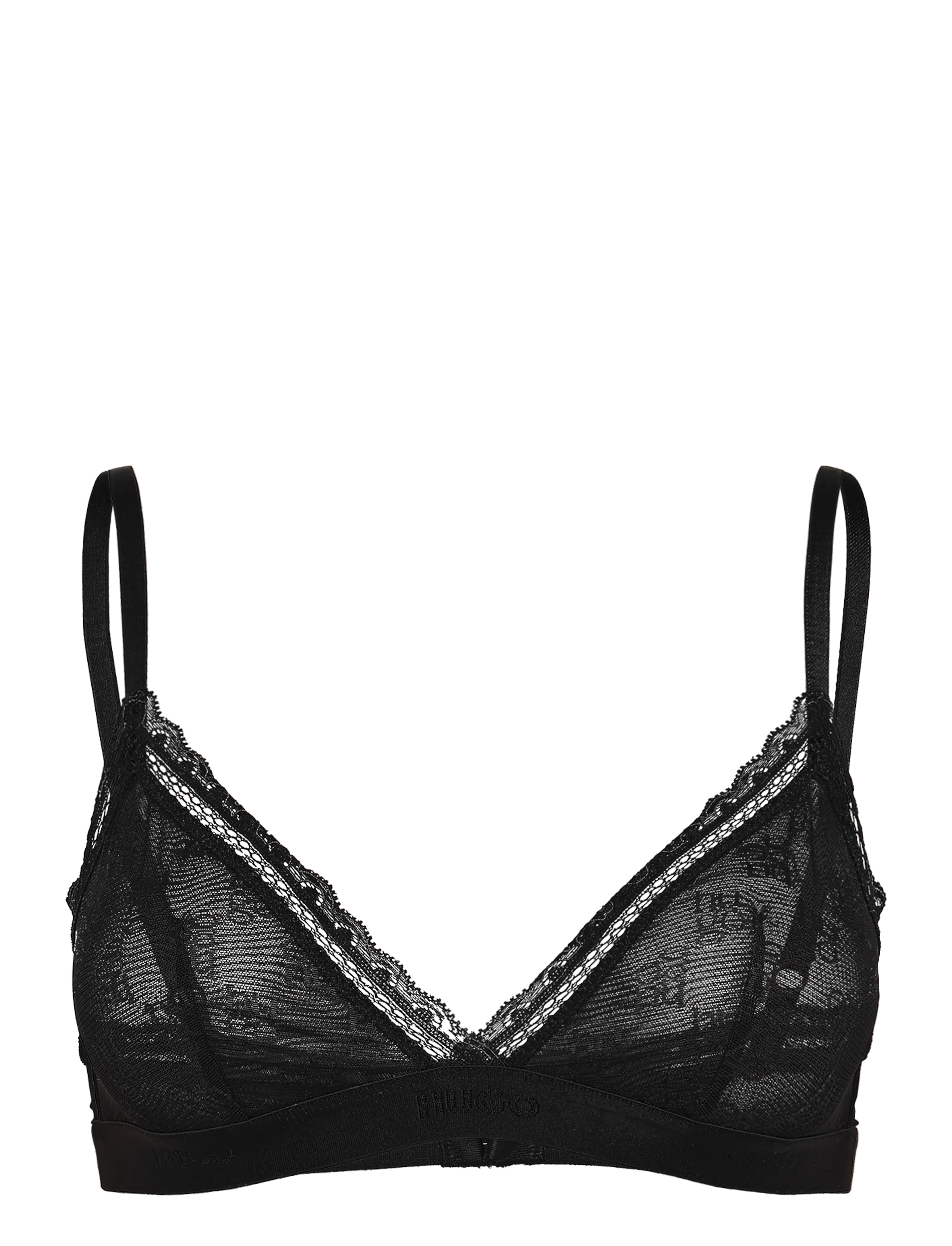 HUGO Sartorial Triangle, Kvinder, Blonde Trekant Bralette, Sort, Str: S