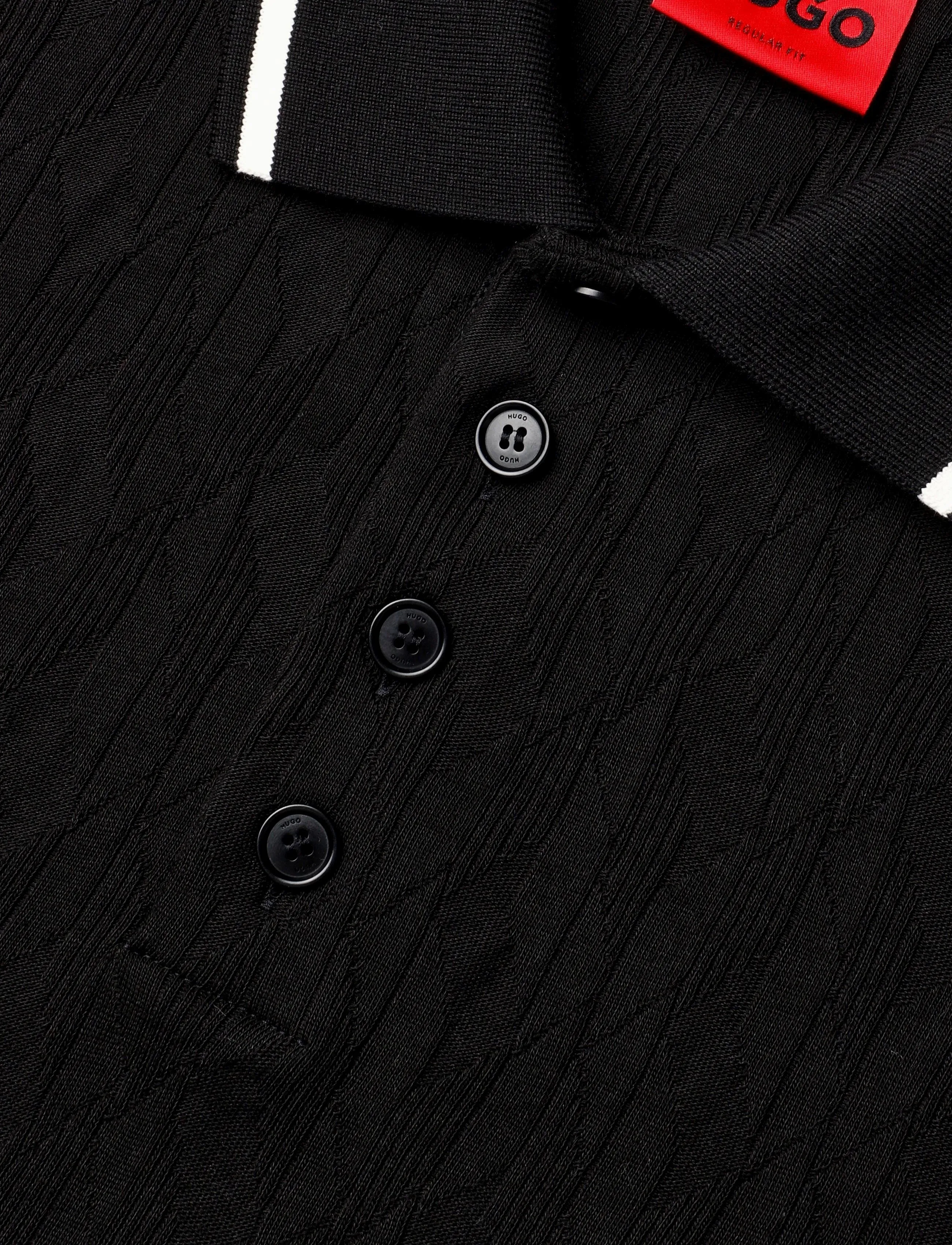 HUGO - Dunik - kortærmede poloer - black - 2