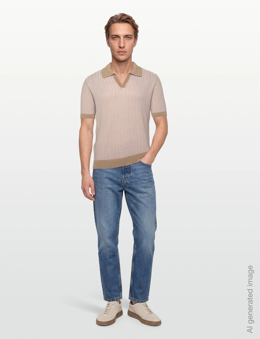 HUGO - Seeroy - knitted polos - medium beige - 0
