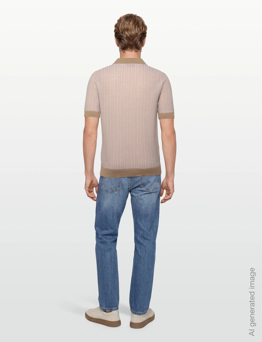 HUGO - Seeroy - knitted polos - medium beige - 4