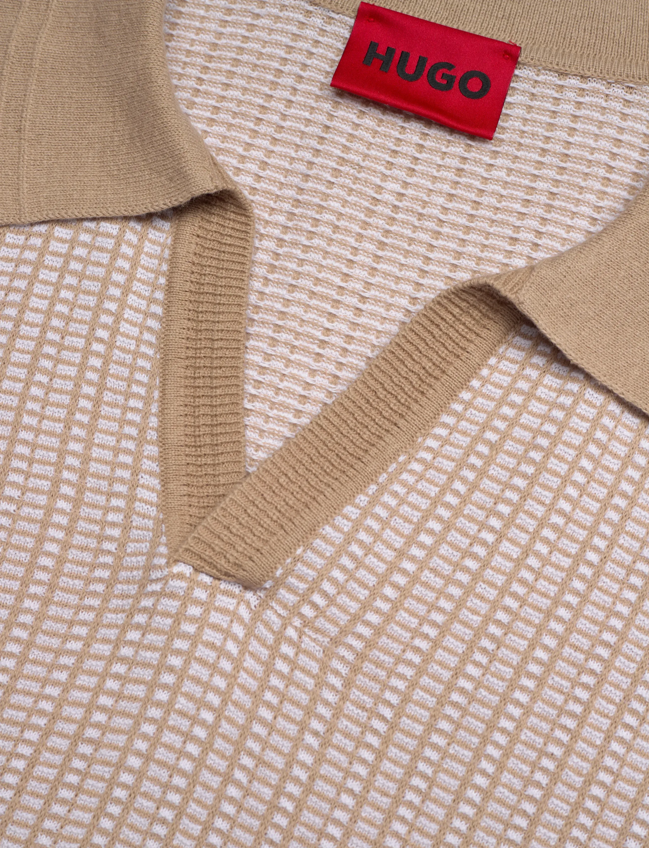 HUGO - Seeroy - stickade pikéer - medium beige - 5
