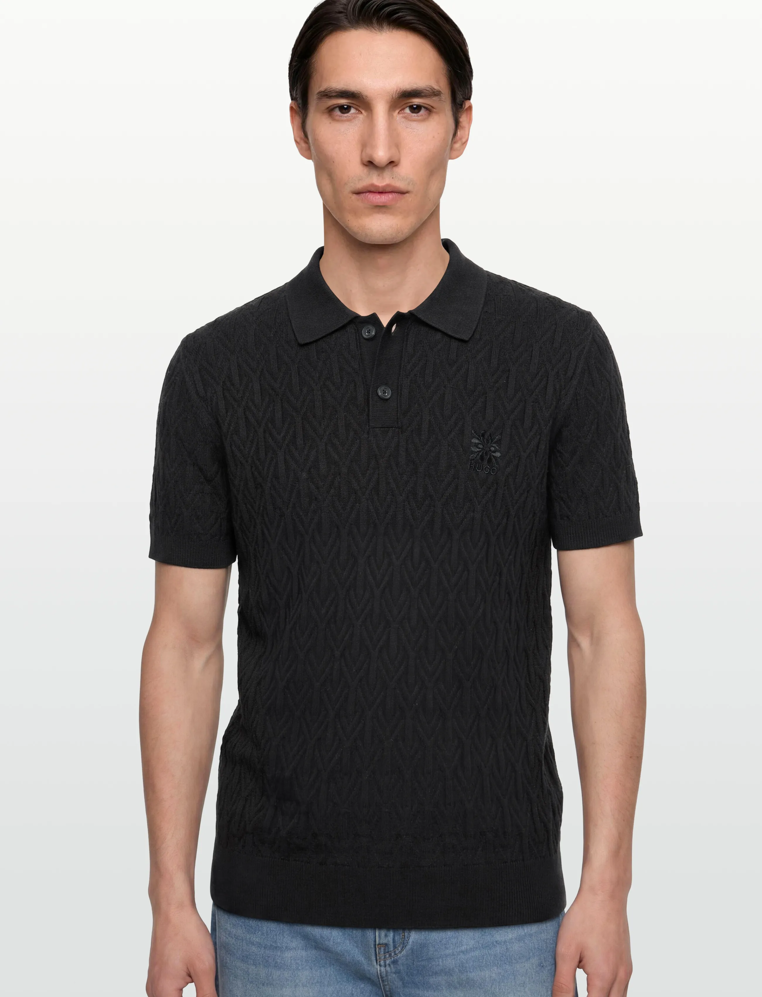 HUGO - Shirds - basic knitwear - black - 3