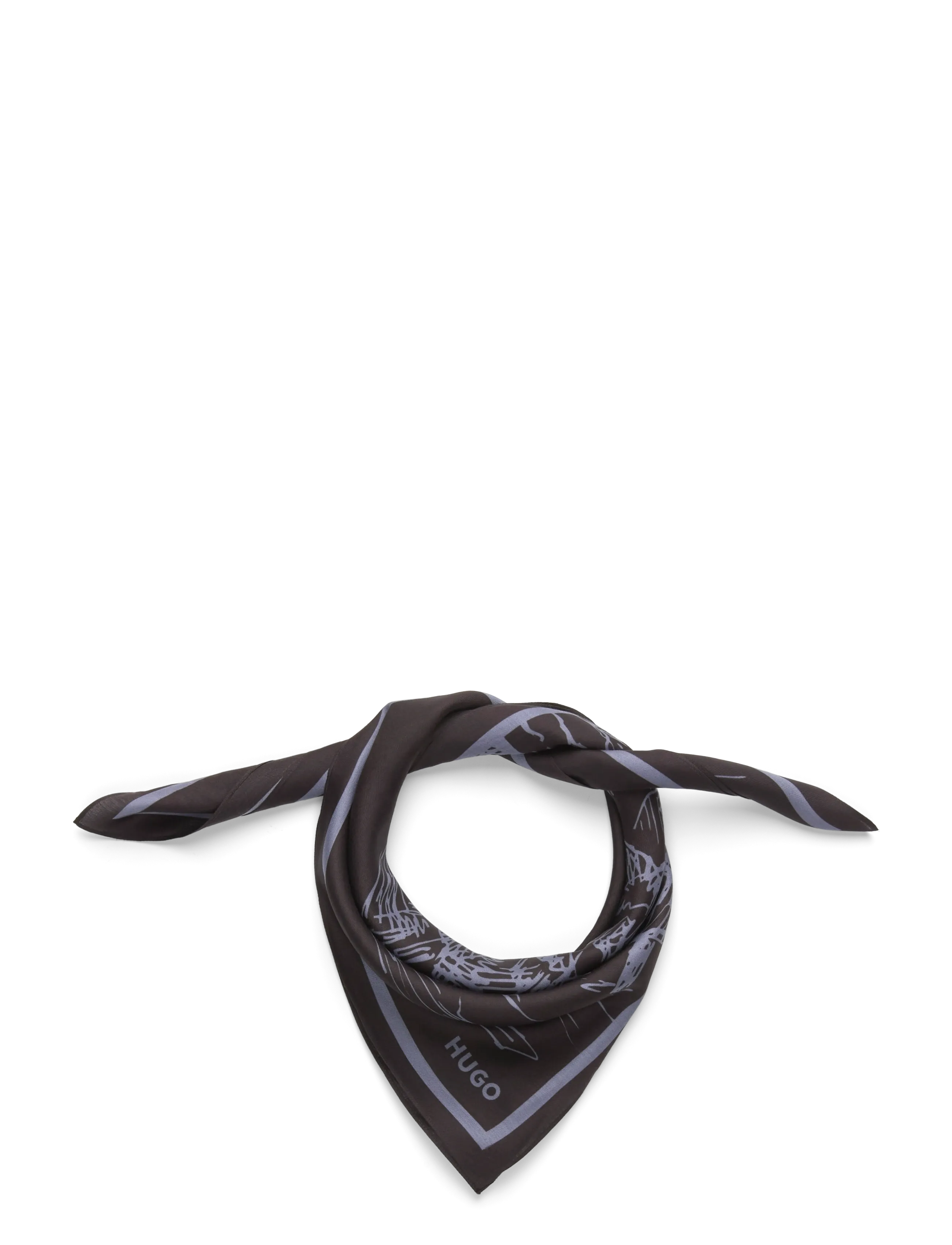 HUGO Bandana cm 60x60 - Accessoarer - OPEN BLUE / brown