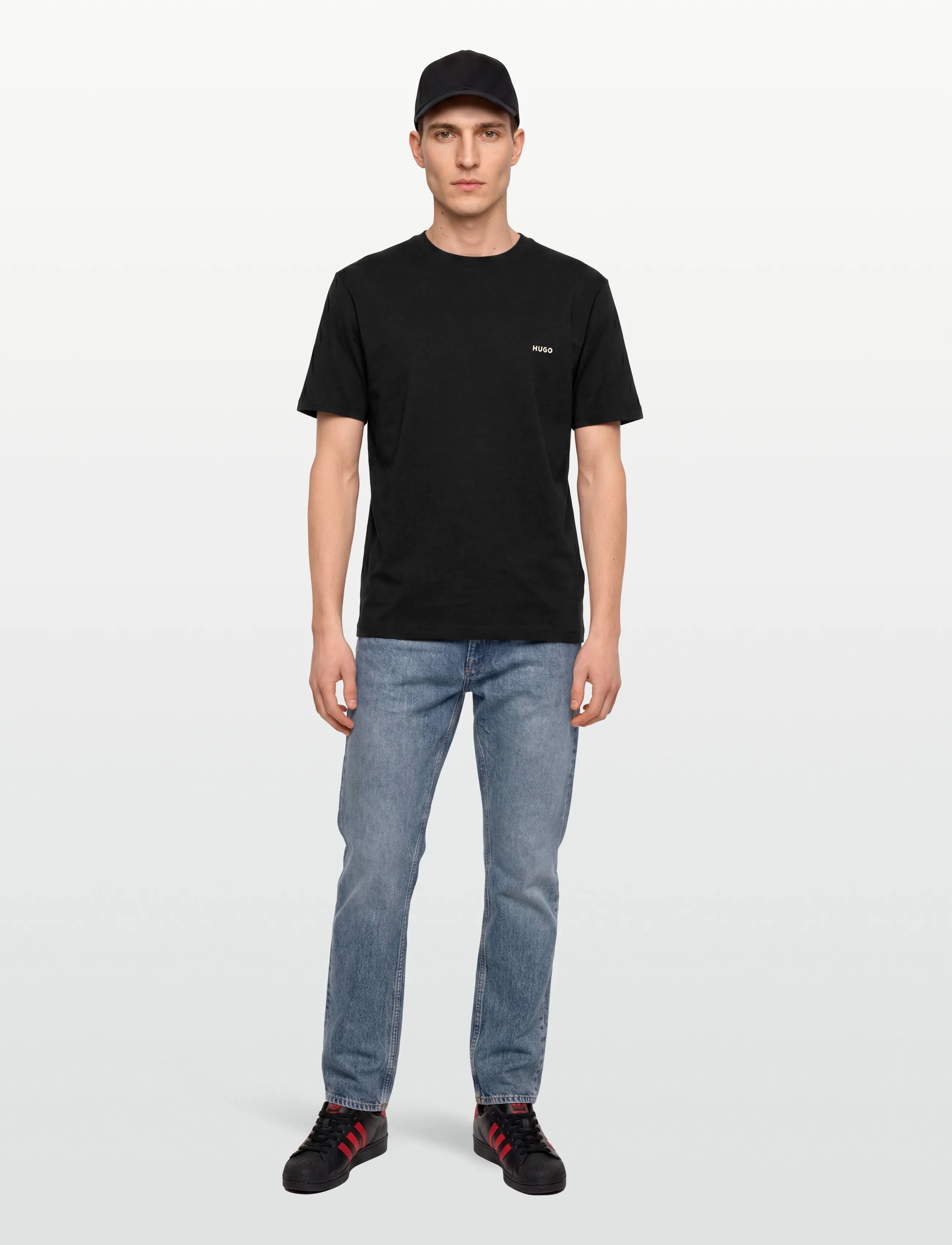 Cotton-jersey T-shirt with rear graphic 5