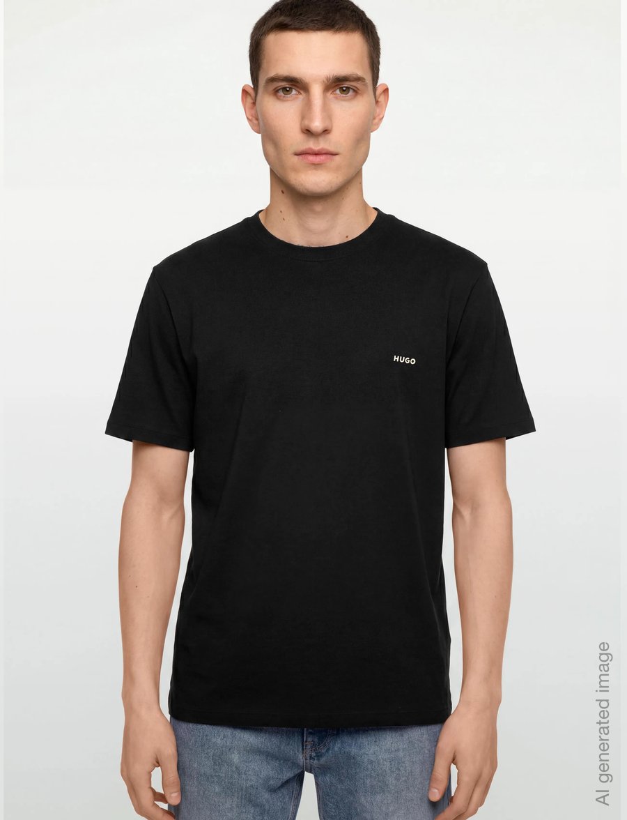 HUGO - Derlyns - lühikeste varrukatega t-särgid - black - 3