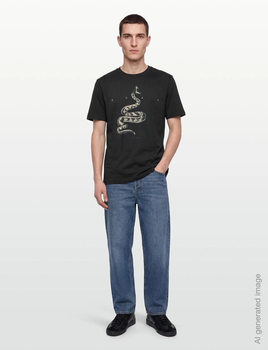 HUGO - Discorb - kortærmede t-shirts - black - 0