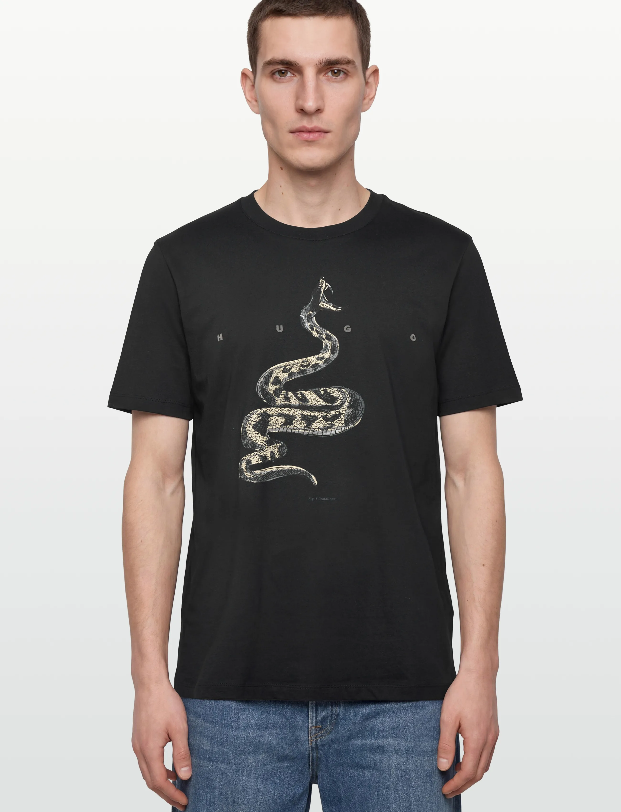 HUGO - Discorb - kortærmede t-shirts - black - 3