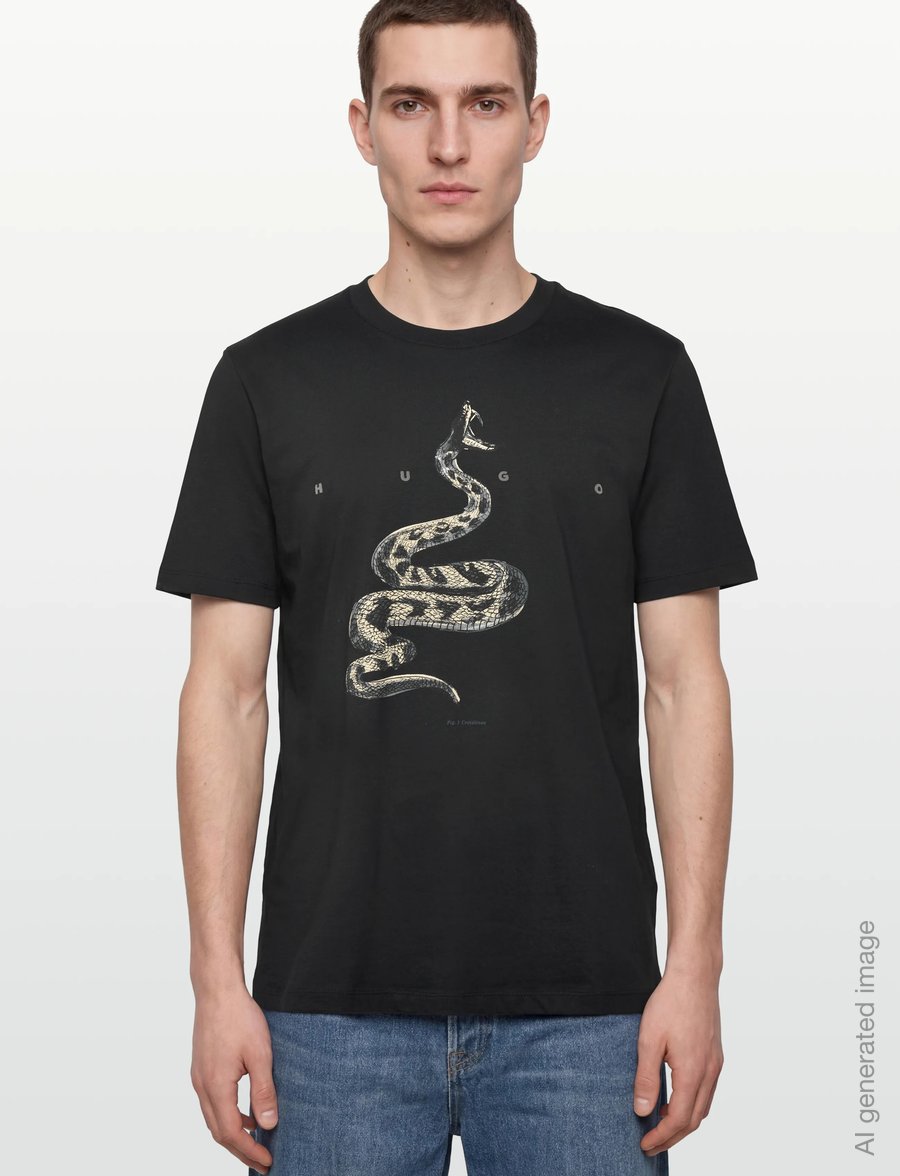 HUGO - Discorb - kortærmede t-shirts - black - 3