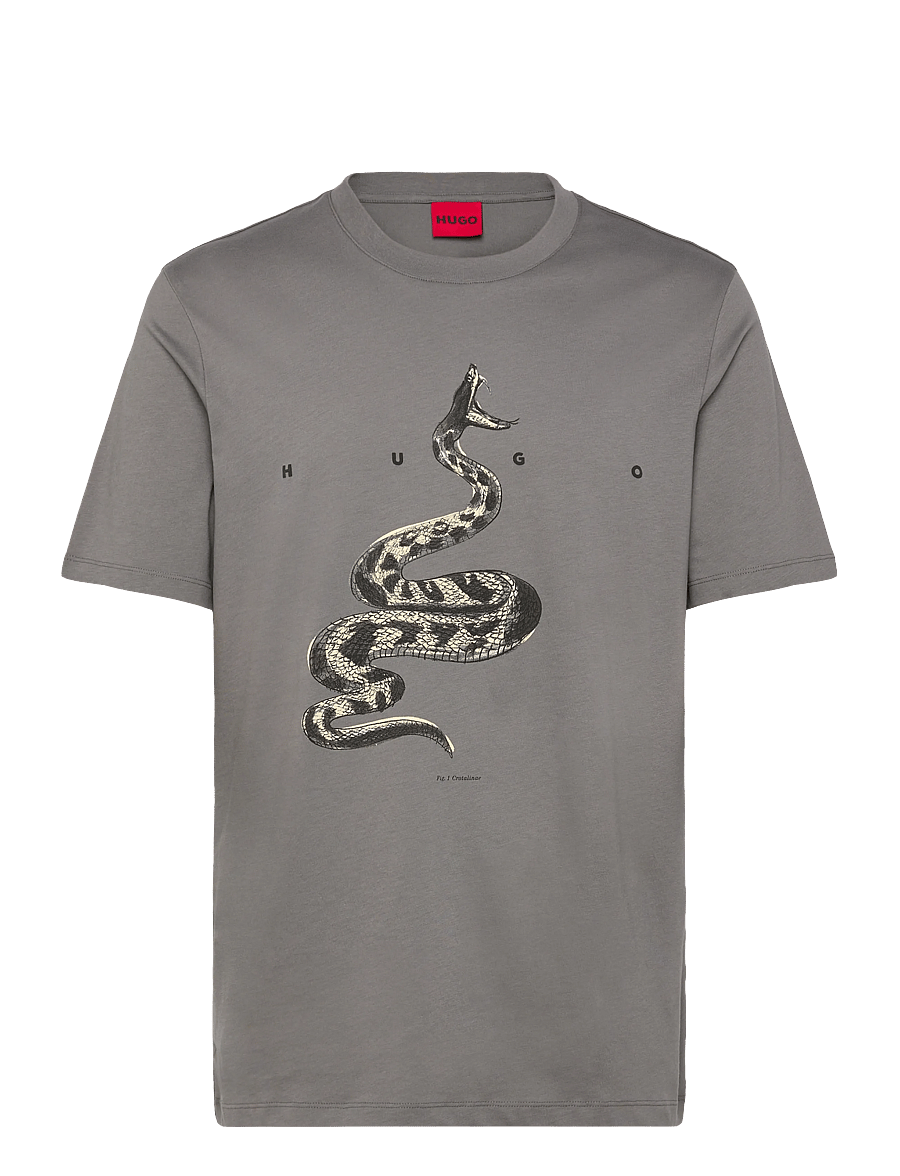 HUGO - Discorb - kortärmade t-shirts - dark grey - 1